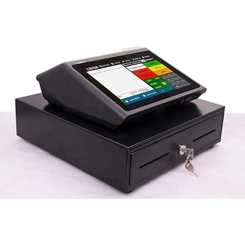 Cashier System Snack & Doner 10 Inch - IMBISS Basic All-in-One POS Cash Register with Receipt Printer Customer Display & Cash Drawer - No Monthly Fees - TSE Compliant - BLITZKASSE