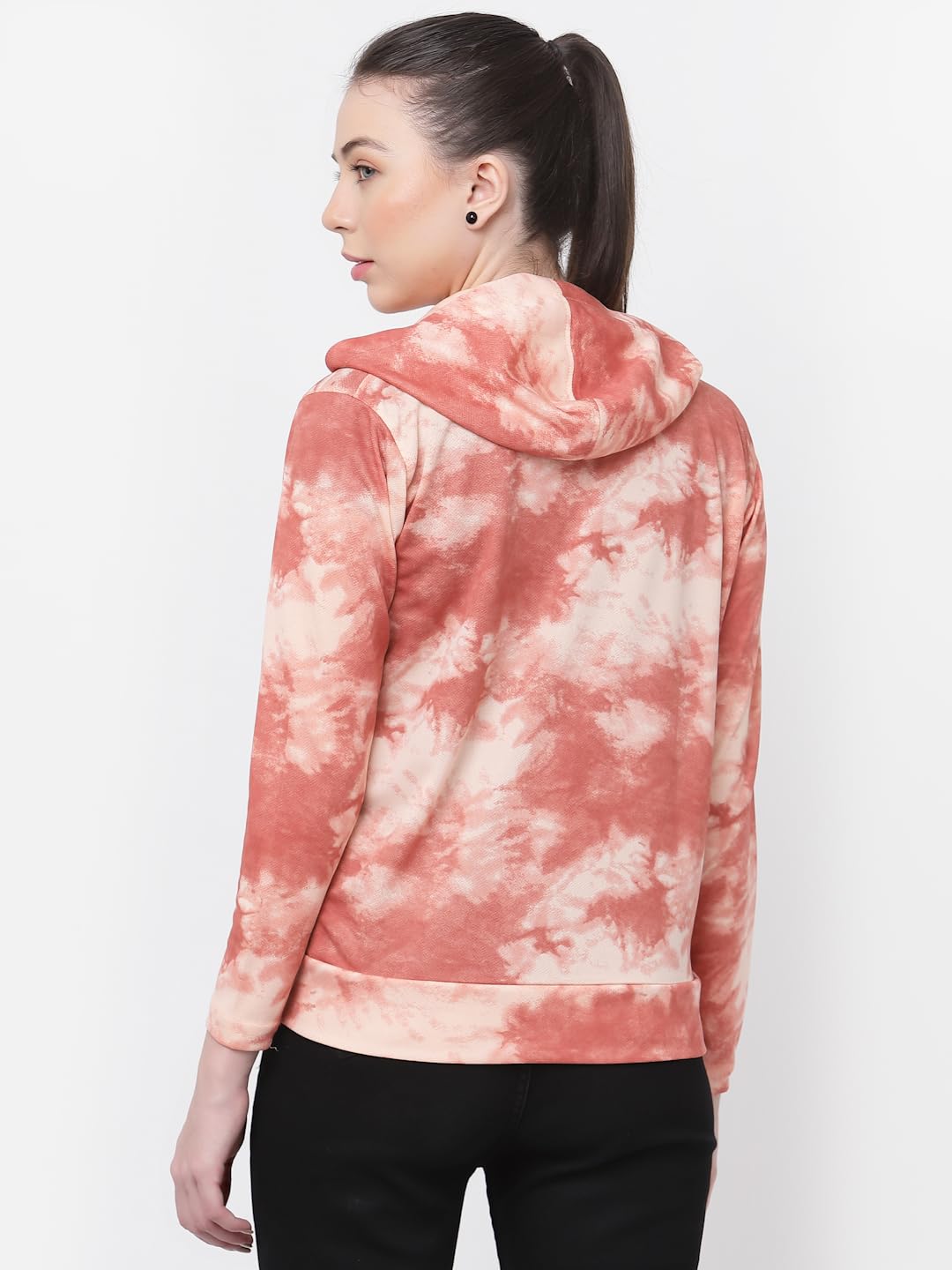 UZARUS Women's Hooded Sports Gym Training Jacket (XL, Peach) 2