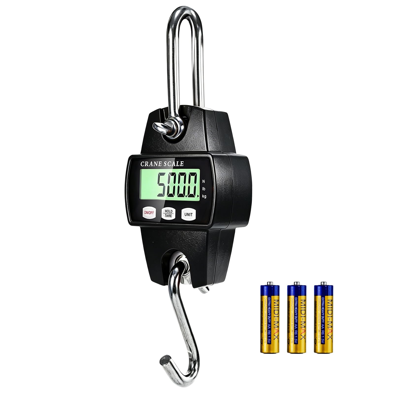 Digital Crane Scale - 1100lb/500kg Handheld -10