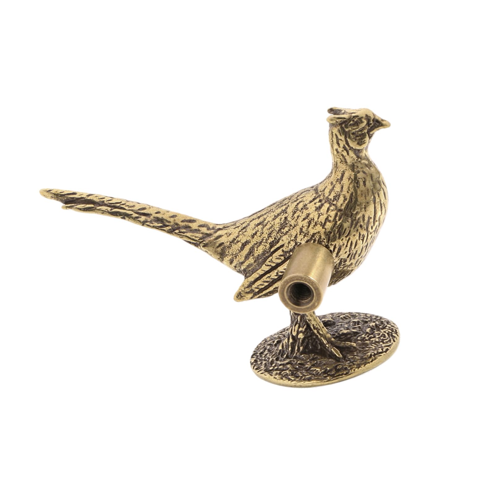 Piceioep Decorative Brasses Drawer Handle Exquisite Long Tail Pheasants Artwork Wardrobe Closet Drawer Pulls Home Improvement Decorative Brasses Handle