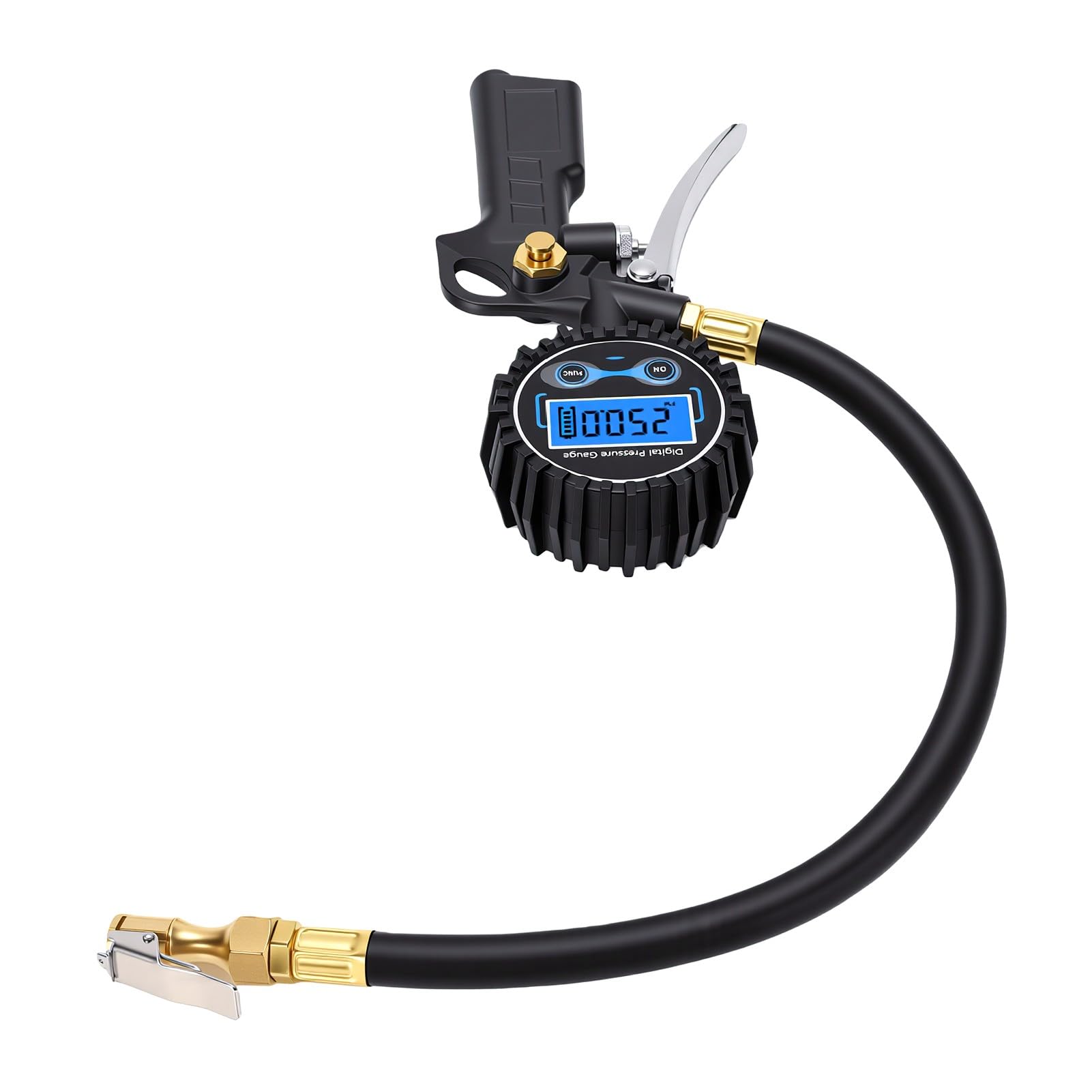 Generic Cyfrowy Miernik Ciśnienia w Oponach z Inflatorem Dokładne Pomiary 0,1 PSI dla Samochodów Osobowych, Ciężarowych, SUV-ów, Motocykli ze światłem LED
