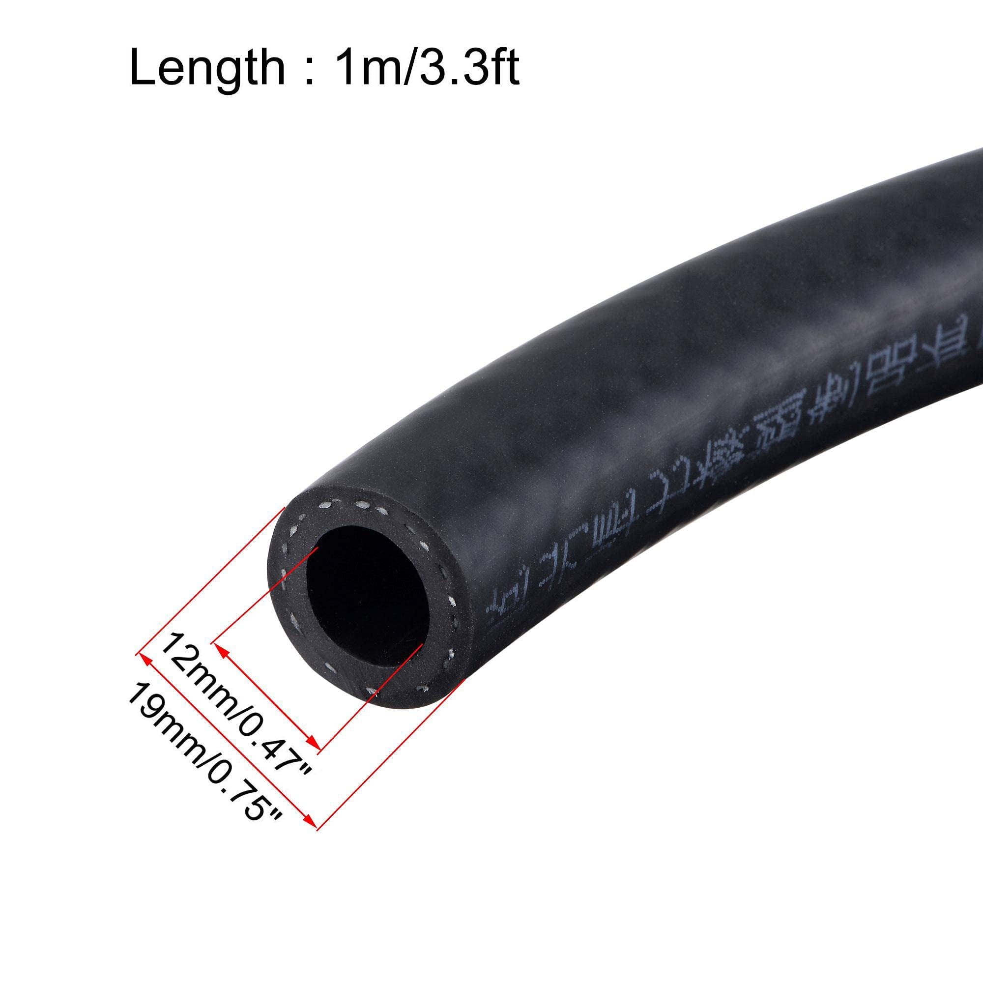 TOP-VIGOR 12mm ID Fuel Line Hose, 19mm OD Fuel Pipe, 1M Fuel Hose for Trucks Cars, Tractors, Small Engines, lawnmowers - Image 2