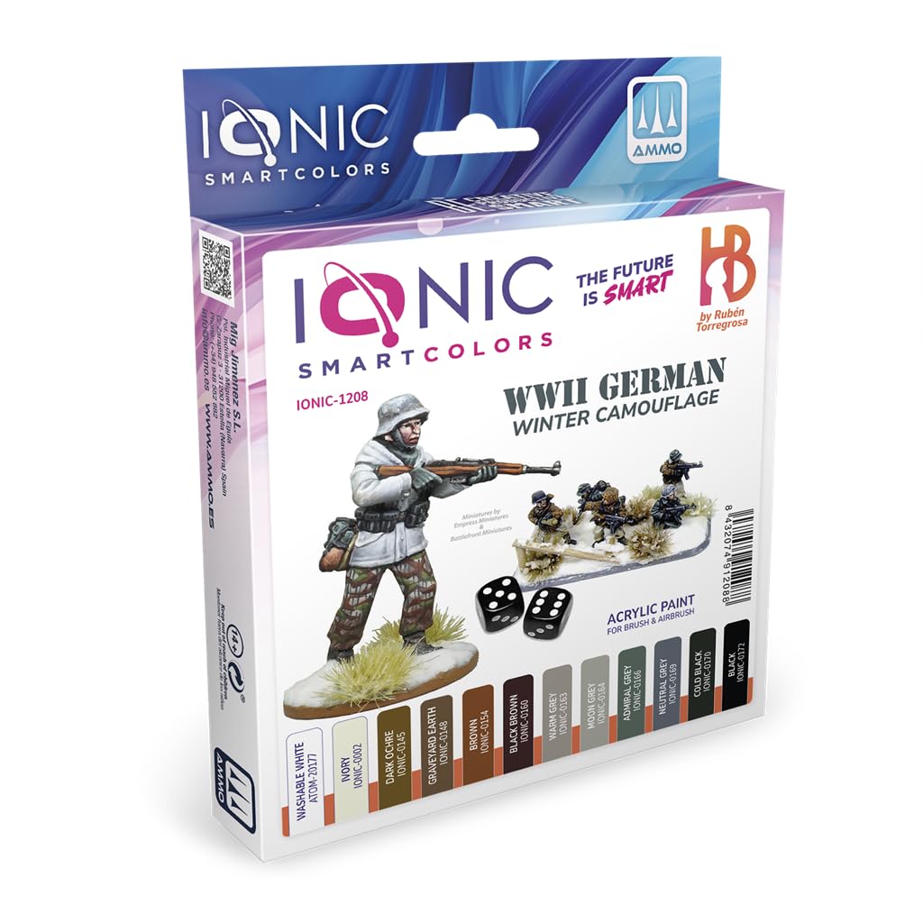 IONIC Set di divise invernali tedesche della seconda guerra mondiale, set versatile con una selezione di 12 barattoli da 20 ml