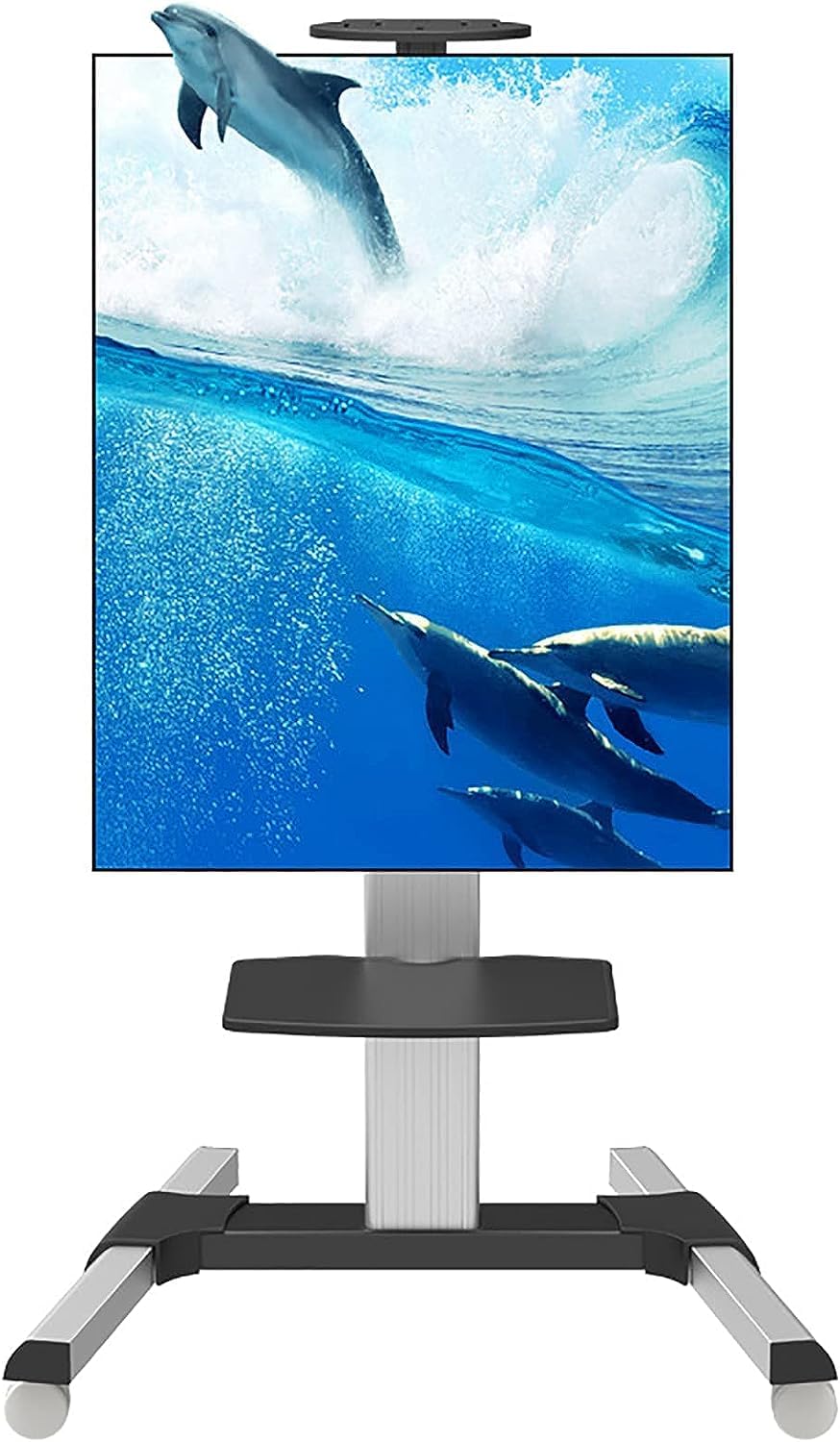 OLSKFUH Mobile Tv Stand, Rolling Tv Stand, Mobile Tv Cart, 40-70 Inch Tv Universal Bracket, Mobile Cart, Floor-Standing Advertising Video Large Screen Hanger,
