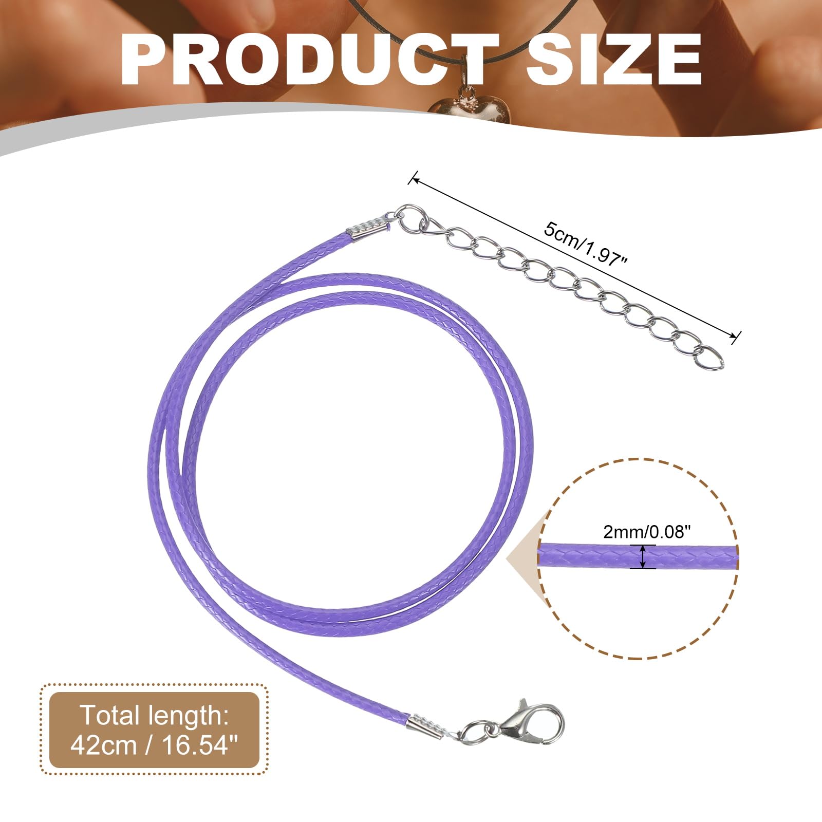 PATIKIL 16"x0.08" Necklace Cord - Image 2