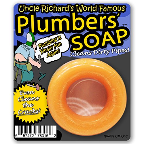Gears Out Uncle Richards Plumber Soap Cleans Dirty Pipes Funny Gift for Handymen Naughty Stocking Stuffer Willy Washer Novelty for Guys Gag Tool for Men