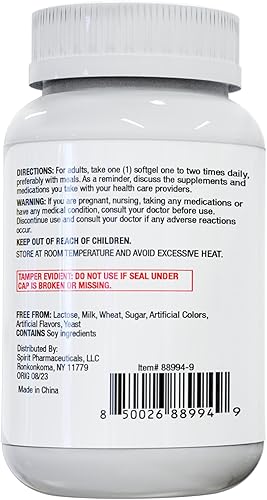 Miniatura 3 de ValuMeds CoQ-10 Suplemento de coenzima Q10 sin OMG, 120 cápsulas blandas  para la salud del corazón y el apoyo energético  Sin gluten para presión