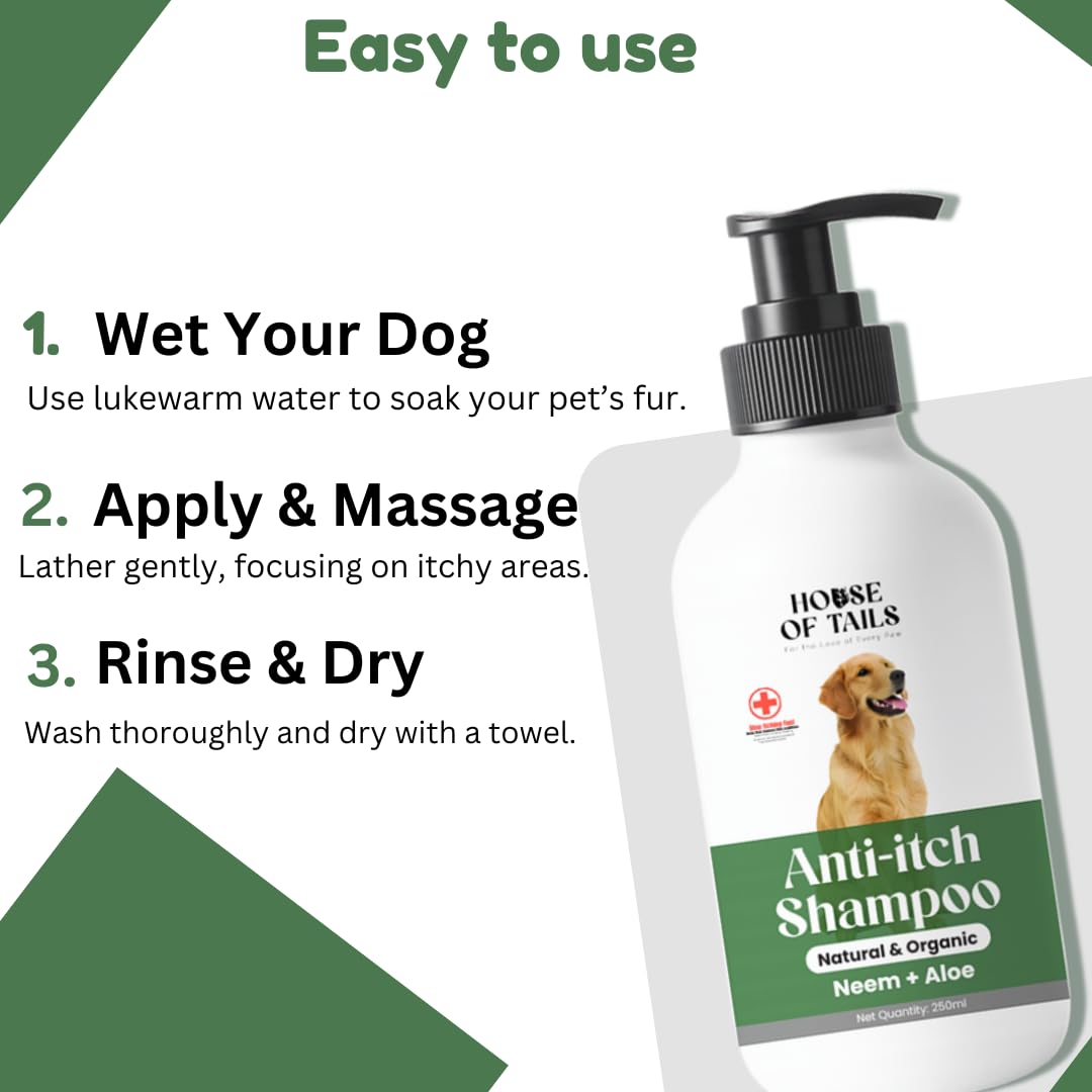 Dog Shampoo Anti Tick and Anti Itch Pet Wash for Dogs and Cats Fast Tick Removal Soothing Skin Care Gentle Grooming Clean Coat Safe for All Breeds Labrador Persian Cat 2