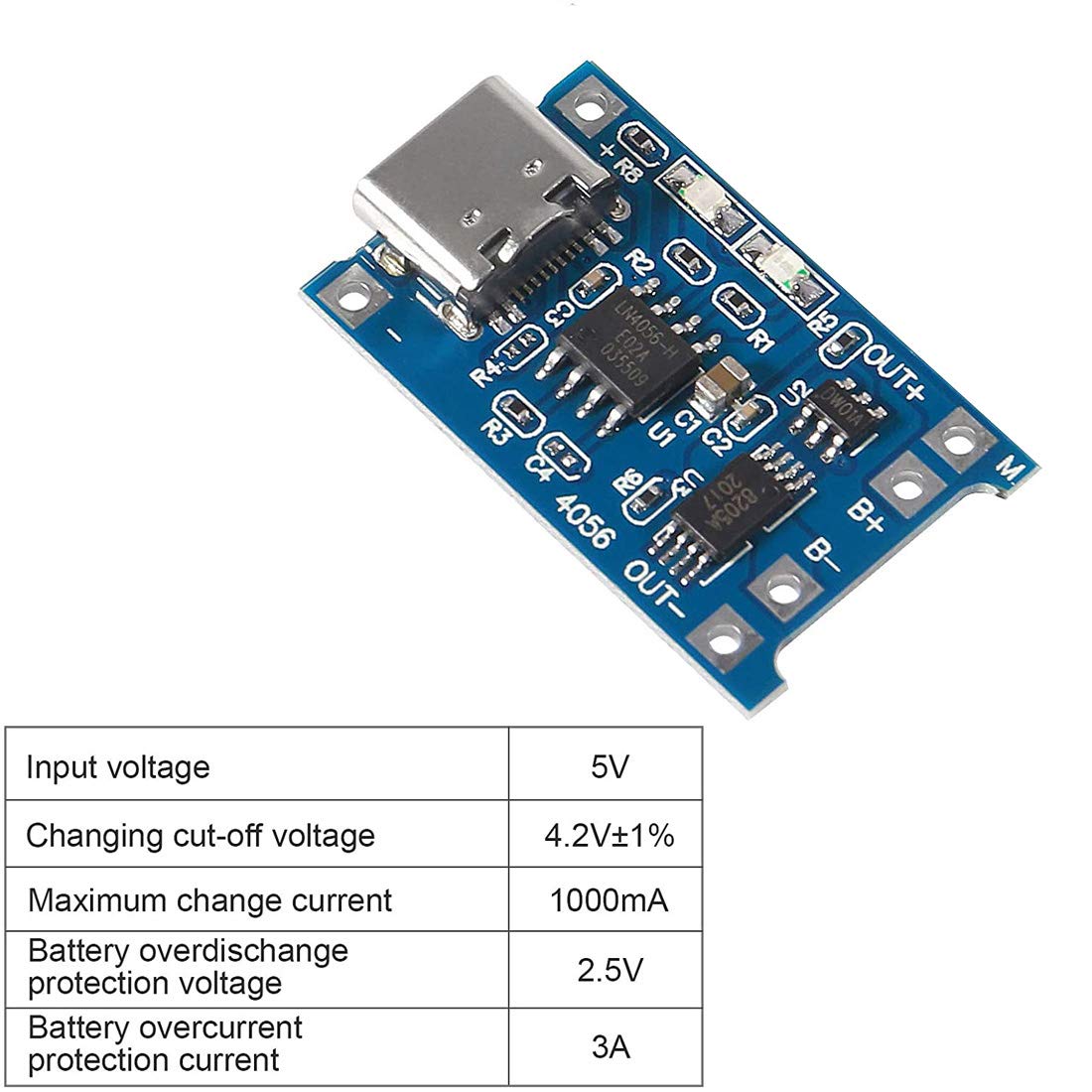 5ST 5V 1A USB TypeC MICRO TP4056 batteria al litio caricabatterie 5ST 5V 1A USB TypeC MICRO TP4056 batteria al litio caricabatterie