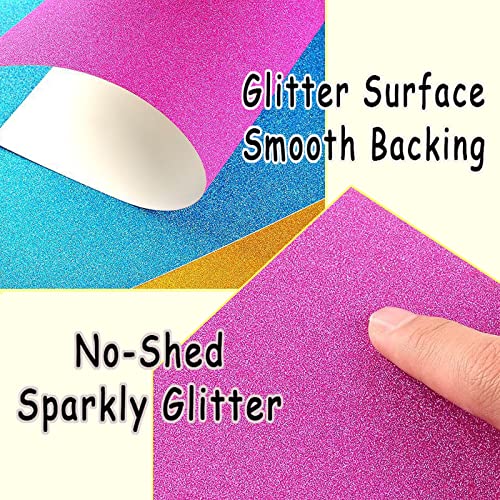 Salemar Silver Glitter Cardstock Paper For Cricut Duarable Sparkling Card Stock For Creating Holiday Greeting Card, Cake Toppers, Wedding Crafts, Paper Crafting, 250Gsm, 10 Sheets #TOP5