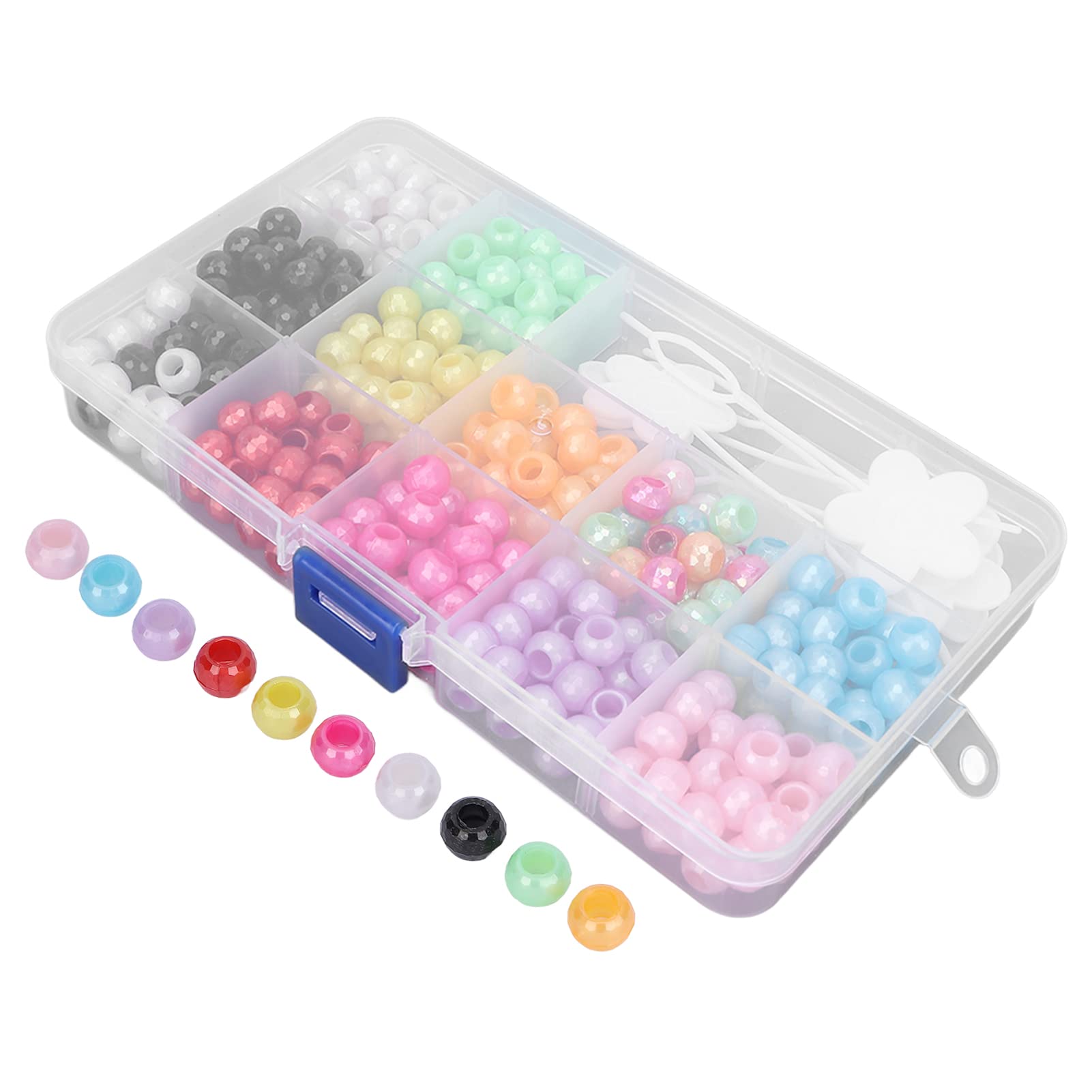Wakects Perle per Dreadlocks, 365 Pezzi Perline Colorate per Trecce Capelli, Accessori DIY per Capelli