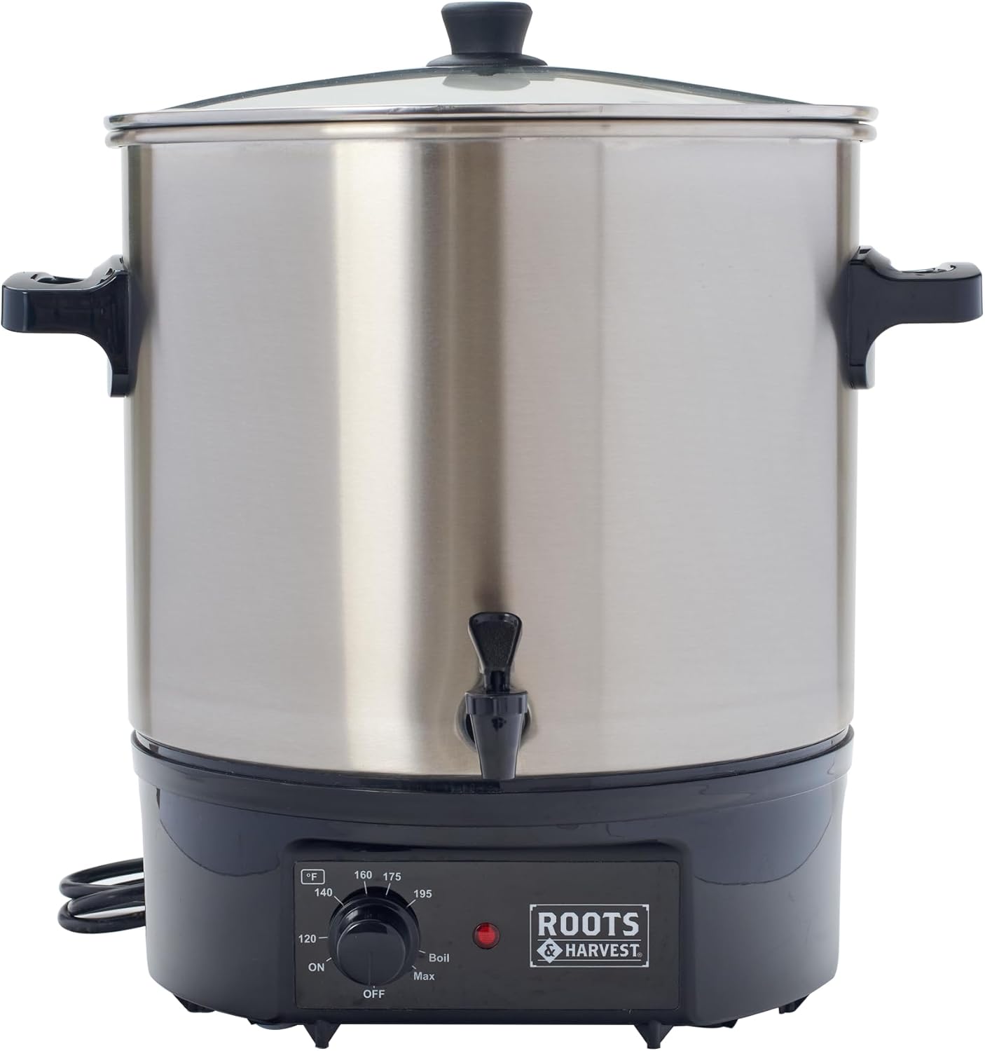 Roots and Harvest Electric Bath Canner – Stainless Steel Pot with Glass Lid | 27L Capacity for Home Canning