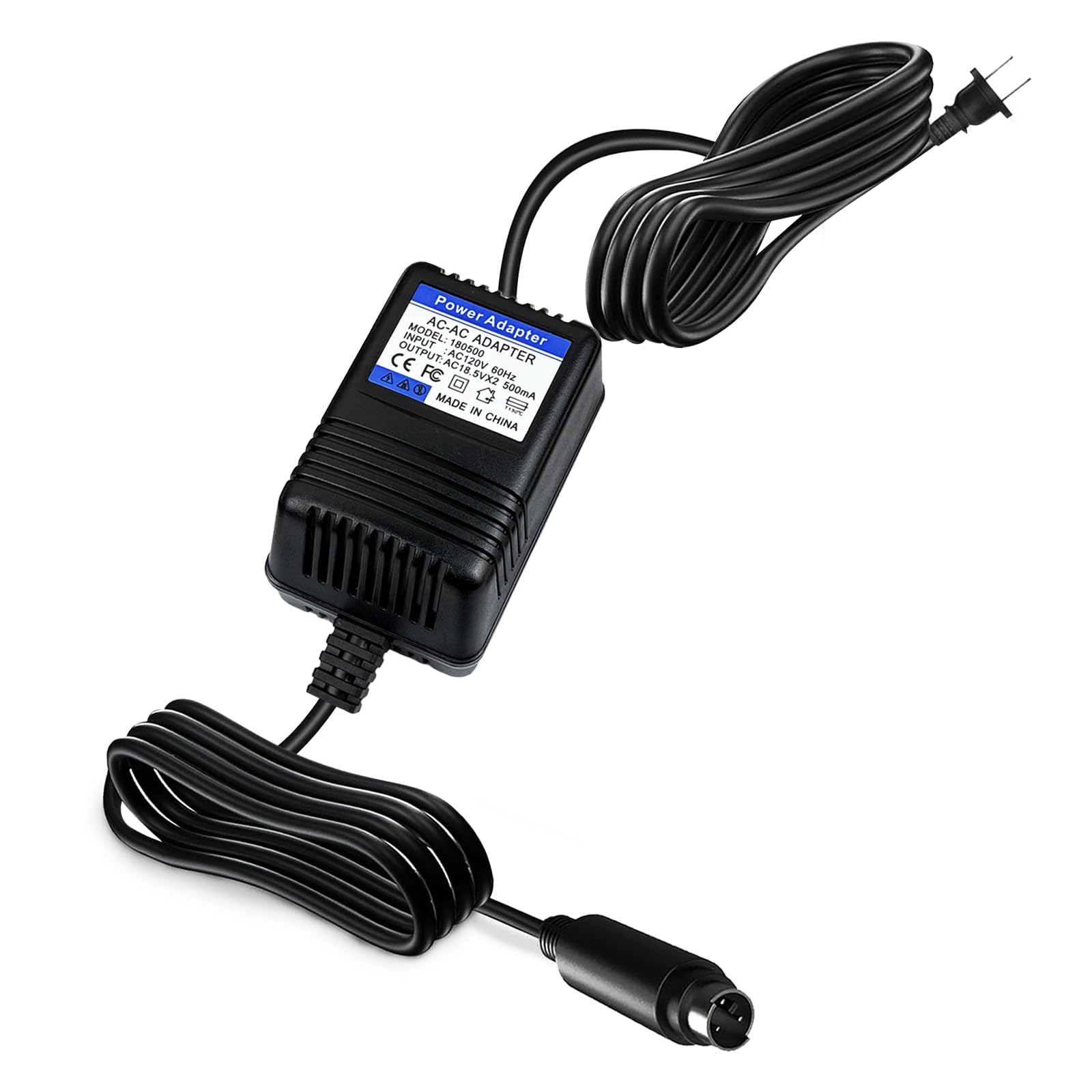 MSZLZTD 18.5VAC Powe Adapter for Behringer XENYX 502, 802, 1002,for Eurorack Mixers (FX-18B-MP3),PSV3UL, MXVL3 MX602A, UB502, UB802, UB1002, Q502USB, Q802USB, Q1002USB 18.5VMini 3 Pin Din Supply