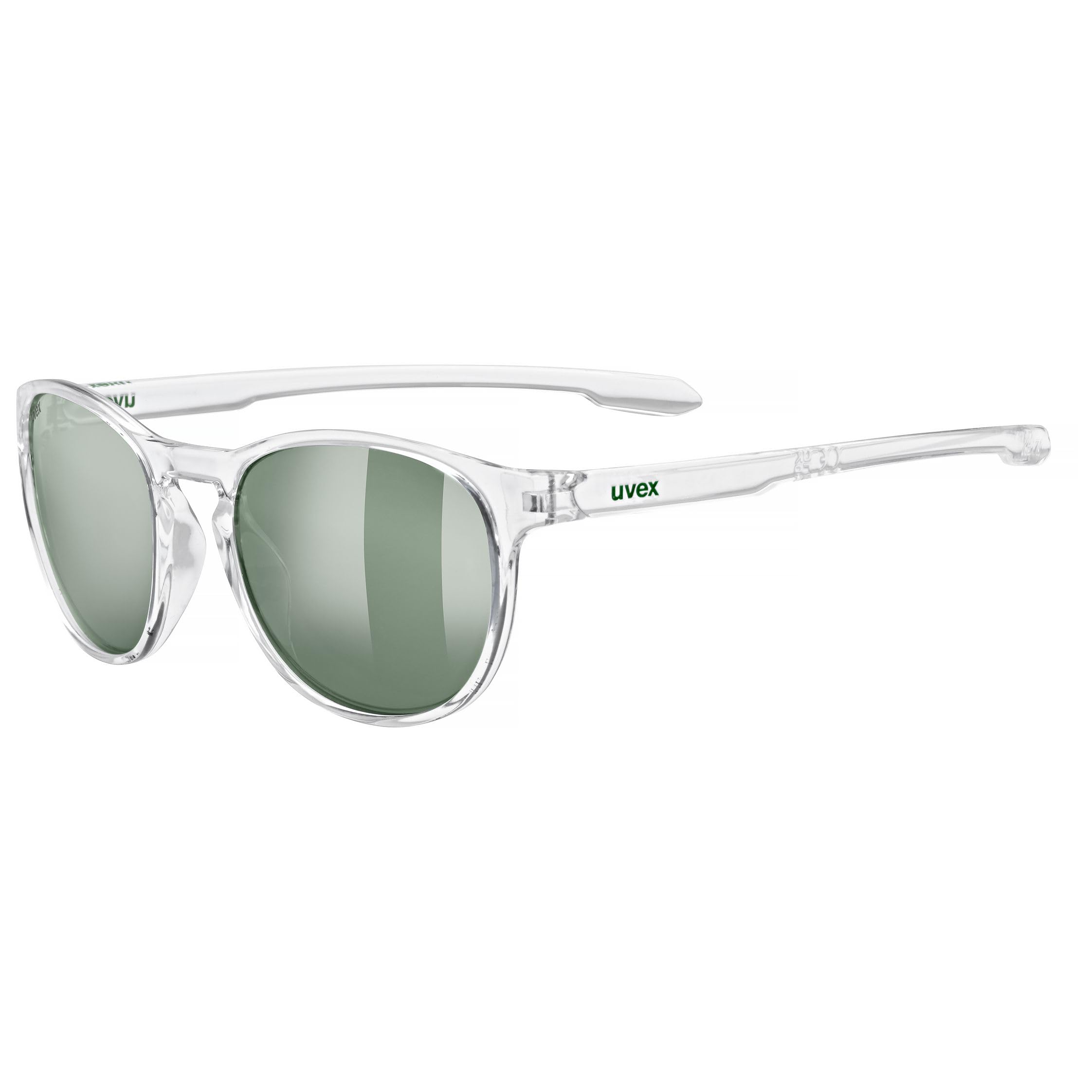 Uvex LGL 53 - sun glasses for adults - strong UV protection - contrast enhancing - transparent/green - one size