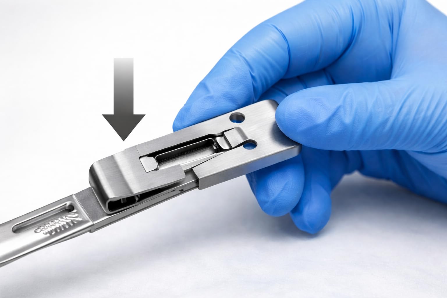 Skalpell-Klingen-Entferner aus Edelstahl – Blade Remover Tool für sichere Entfernung von Einmalklingen (Nr. 3 & Nr. 4) – rostfrei, wiederverwendbar, hygienisch für Praxis, Klinik & Labor