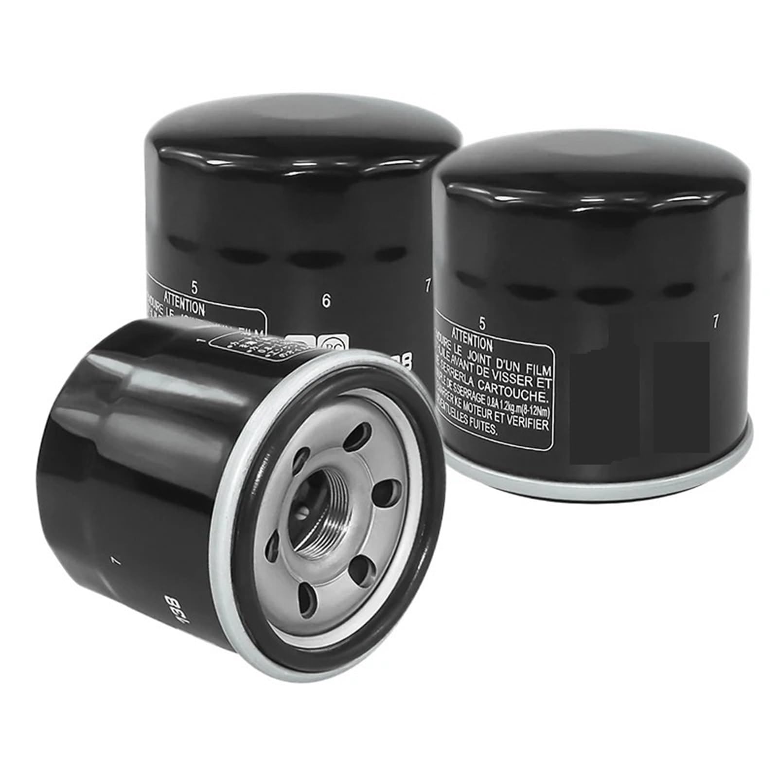 Filtro olio per motociclette Adatto per Suzuki GSX600F Katana GSX1200 Inazuma GSX1250F BKing GSX1300R Hayabusa GSX1400 Filtro olio per moto(Black-3 pcs)