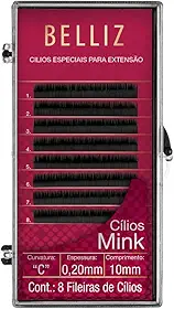 Belliz Cilios Para Alongamento Mink C 020 10mm