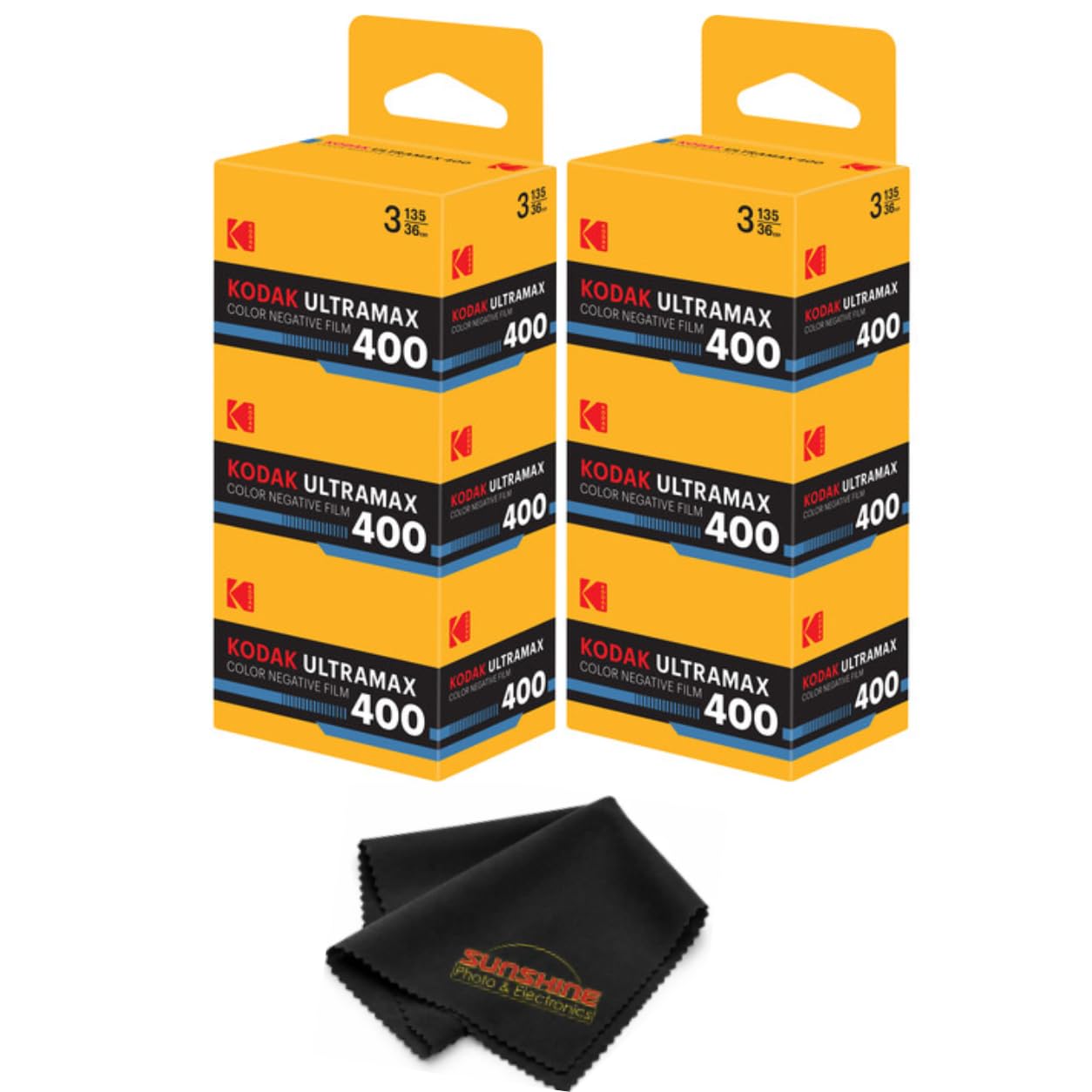 Kodak Ultramax 400 Color Print Film 36 Exp. 35mm DX 400 (Two 3-Packs (New Packaging))