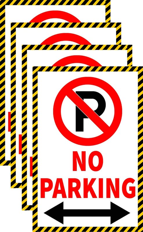 VAAIMAI No Parking 8X12 Inch PVC Sticker Double Side Taped Waterproof Vinyl Sticker Safety & Warning Sign Board on 3 mm Board, Pack of 4 (B0B53THLZ8) Amazon Price History, Amazon Price Tracker