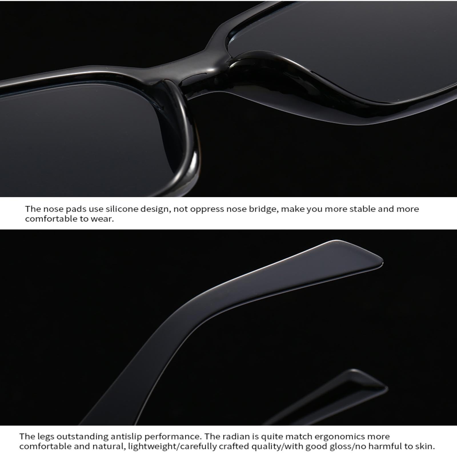 Schmale Sonnenbrille im Retro-Stil, Street-Style