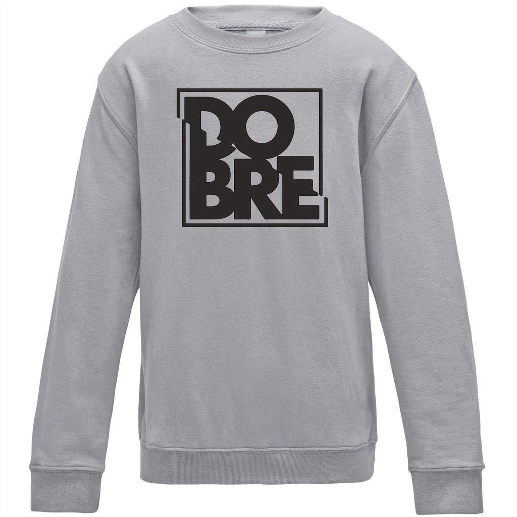 DCG PRINTWEAR Boys Girls Kids Dobre Brothers Jumper Sweatshirt YouTube Youtuber Jumping Top 9-11 Years Heather Grey