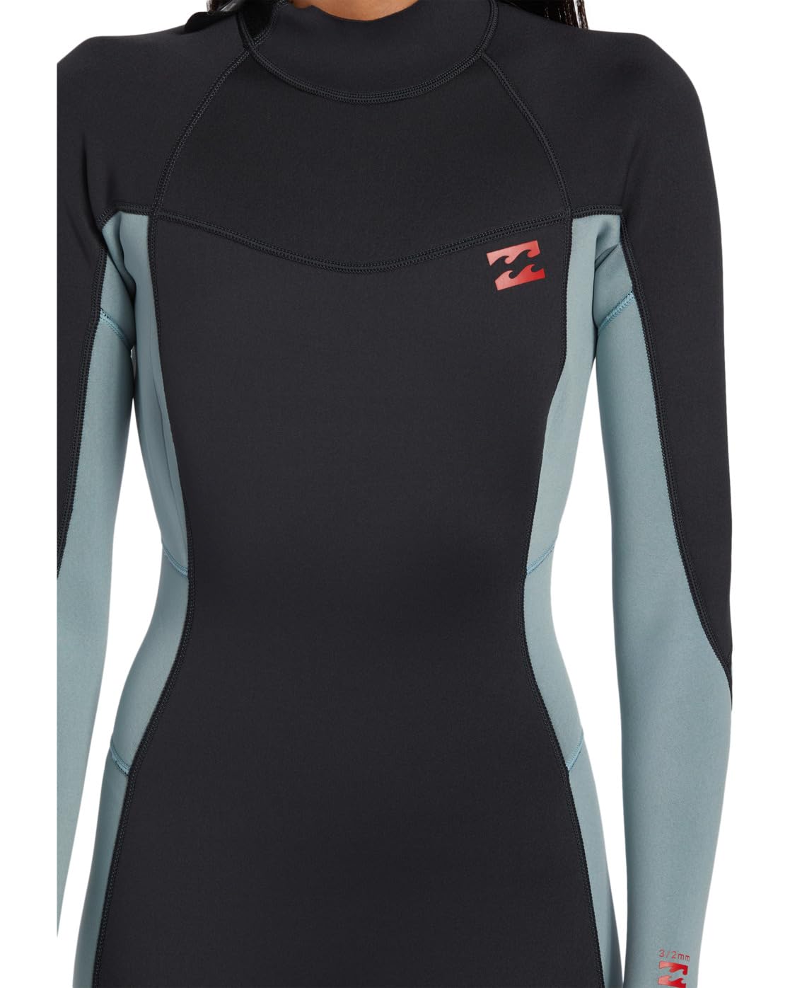 BILLABONG Traje de Neopreno para Mujer con Cremallera Trasera de 4/3 mm, Color Negro Lavado