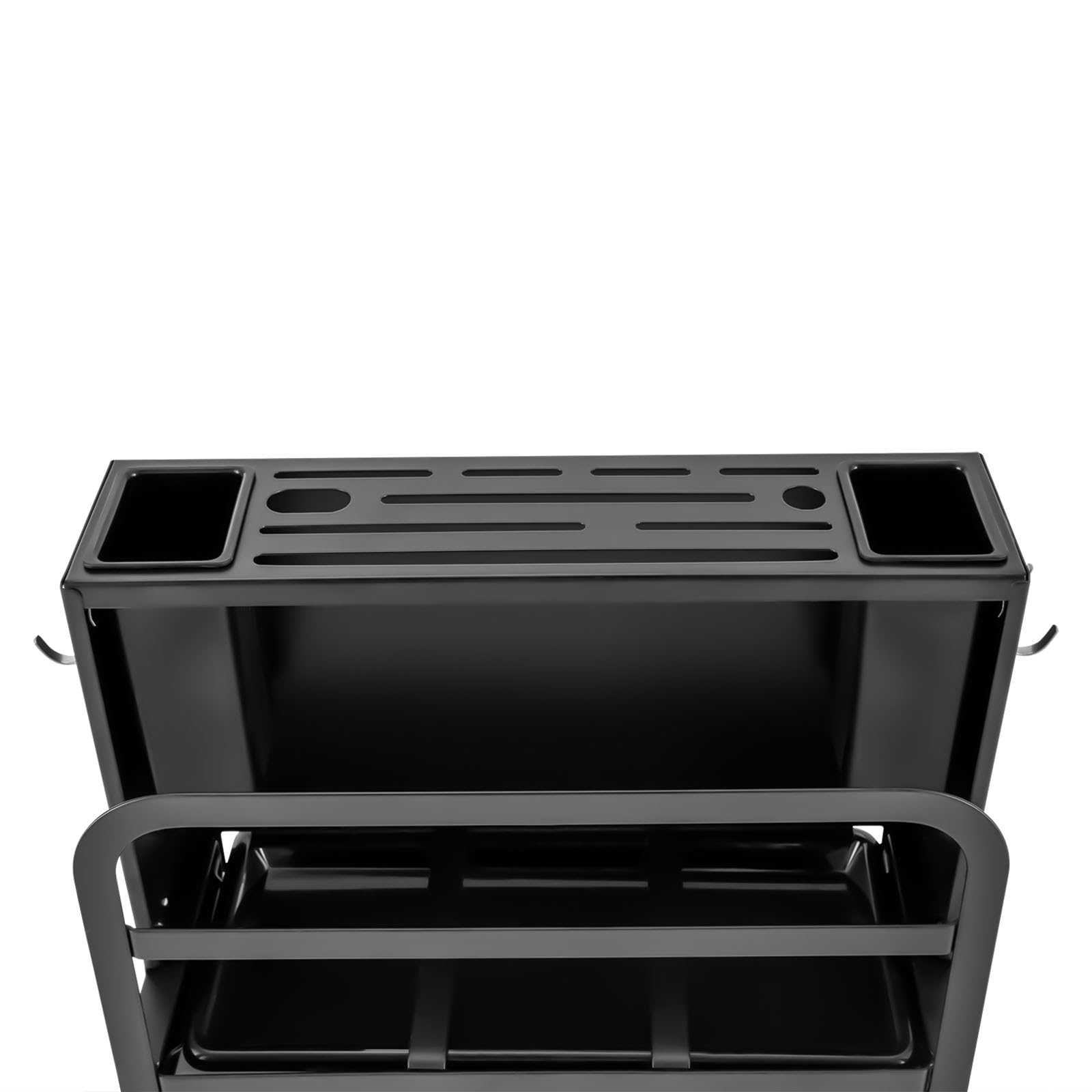 Bloque de cuchillos de acero al carbono negro, bloque para cuchillos sin cuchillo, soporte universal con soporte para utensilios, para cuchillos y tablas de cortar, almacenamiento en la cocina, varias