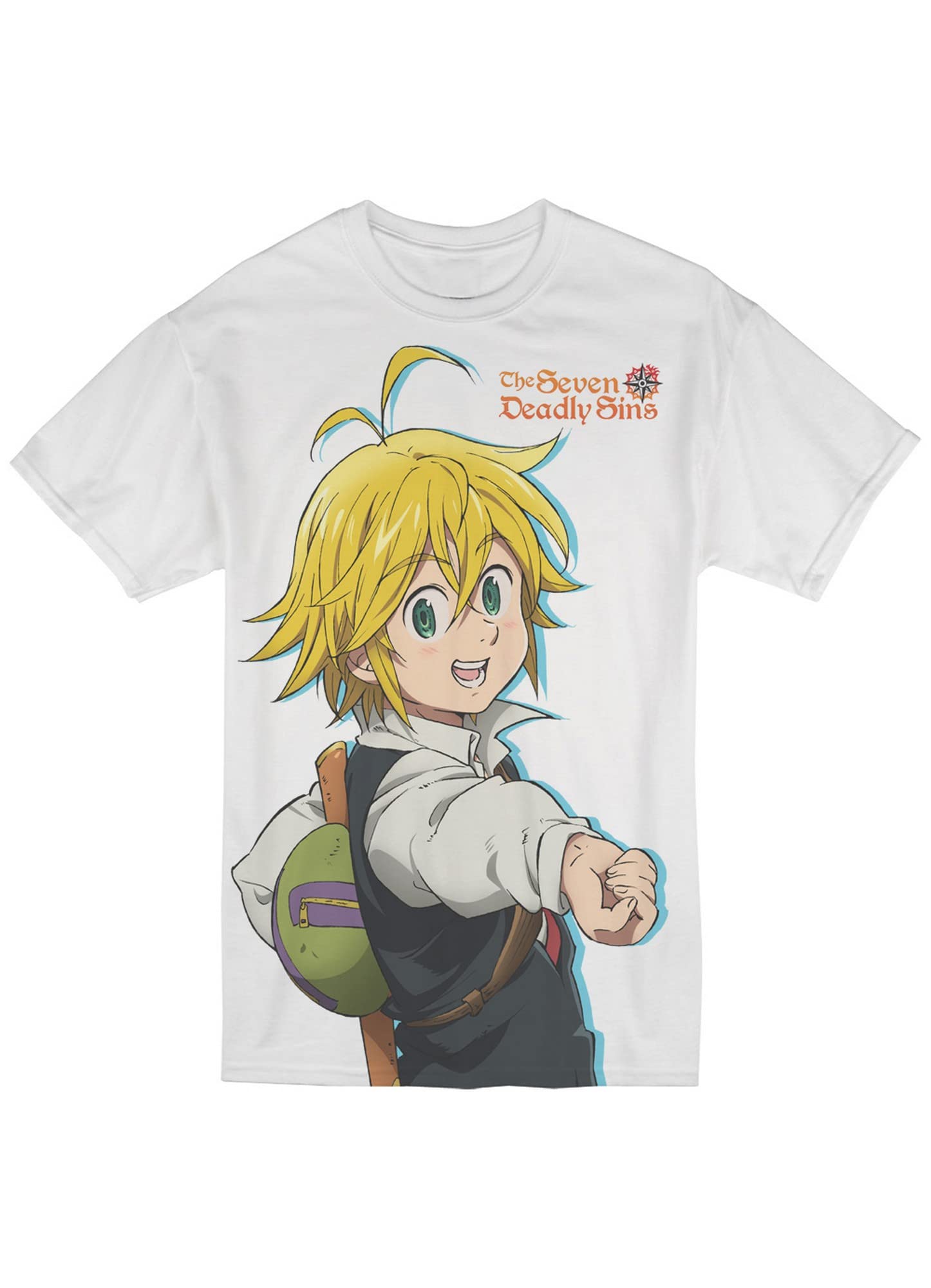 Great Eastern Entertainment Seven Deadly Sins-Meliodas Mens Sublimation T-Shirt, Multicolored, Medium