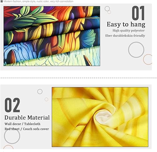 Miniatura 6 de Amhokhui Tapiz de sol, tapiz de árbol de bosque trippy, vintage, estético, floral, tapiz de pared misterioso mágico de río, tapiz de paisaje