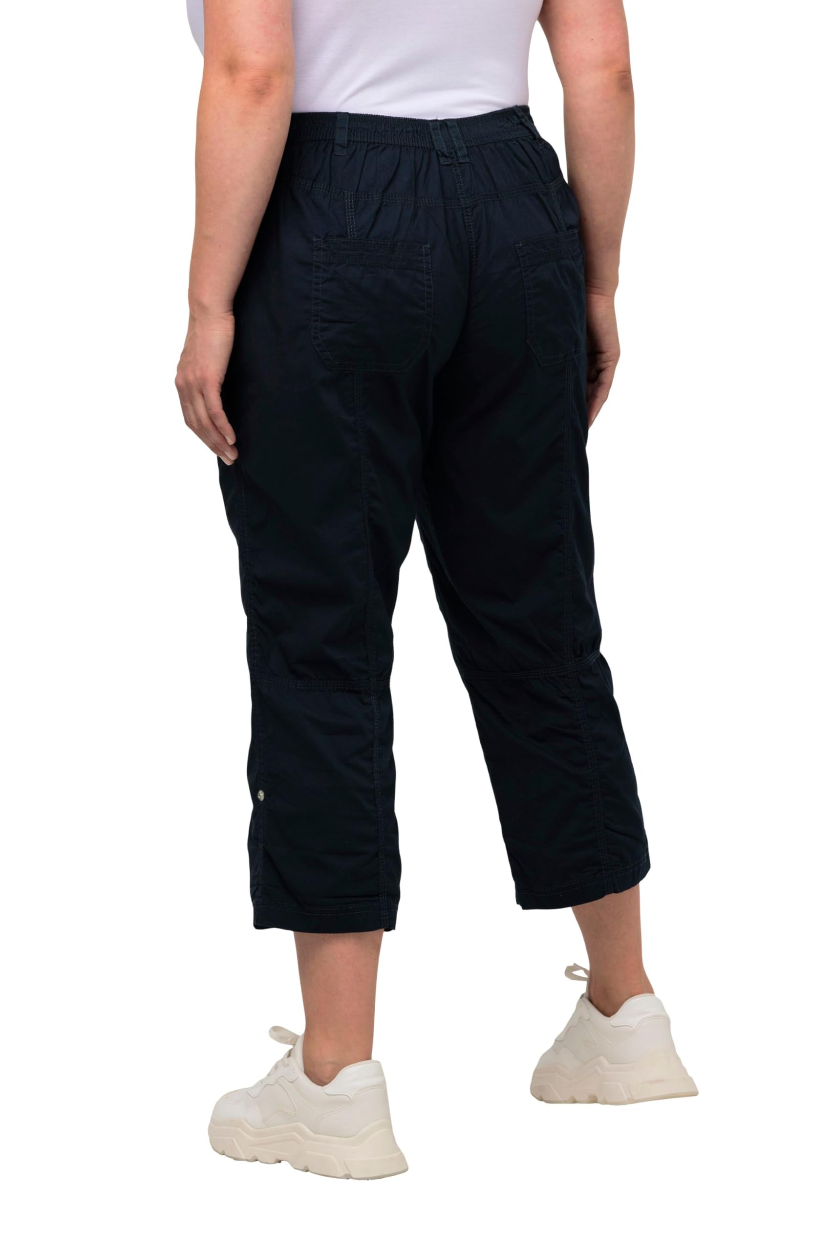 Ulla Popken Damen Pants Roll-tab Hem Stretch Cargo Pants
