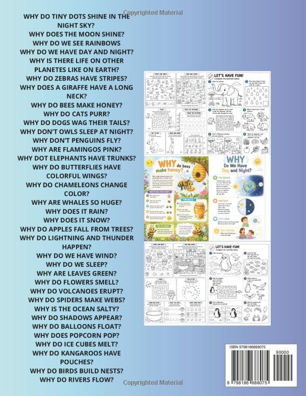 My First WHY? Activity Book: Big Questions with Fun Facts, Activities, Coloring, Mazes, Spot the Difference and Learning for Curious Kids Ages 5–8 image 3