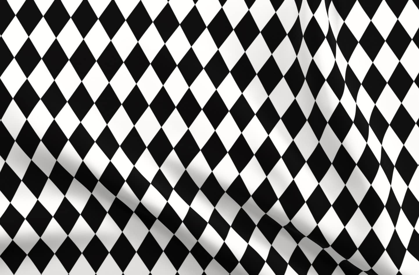 Spoonflower Fabric - Diamonds Monochrome Black White Geometric Modern Nursery Geo Printed on Petal Signature Cotton Fabric Fat Quarter - Sewing Quilting Apparel Crafts Decor