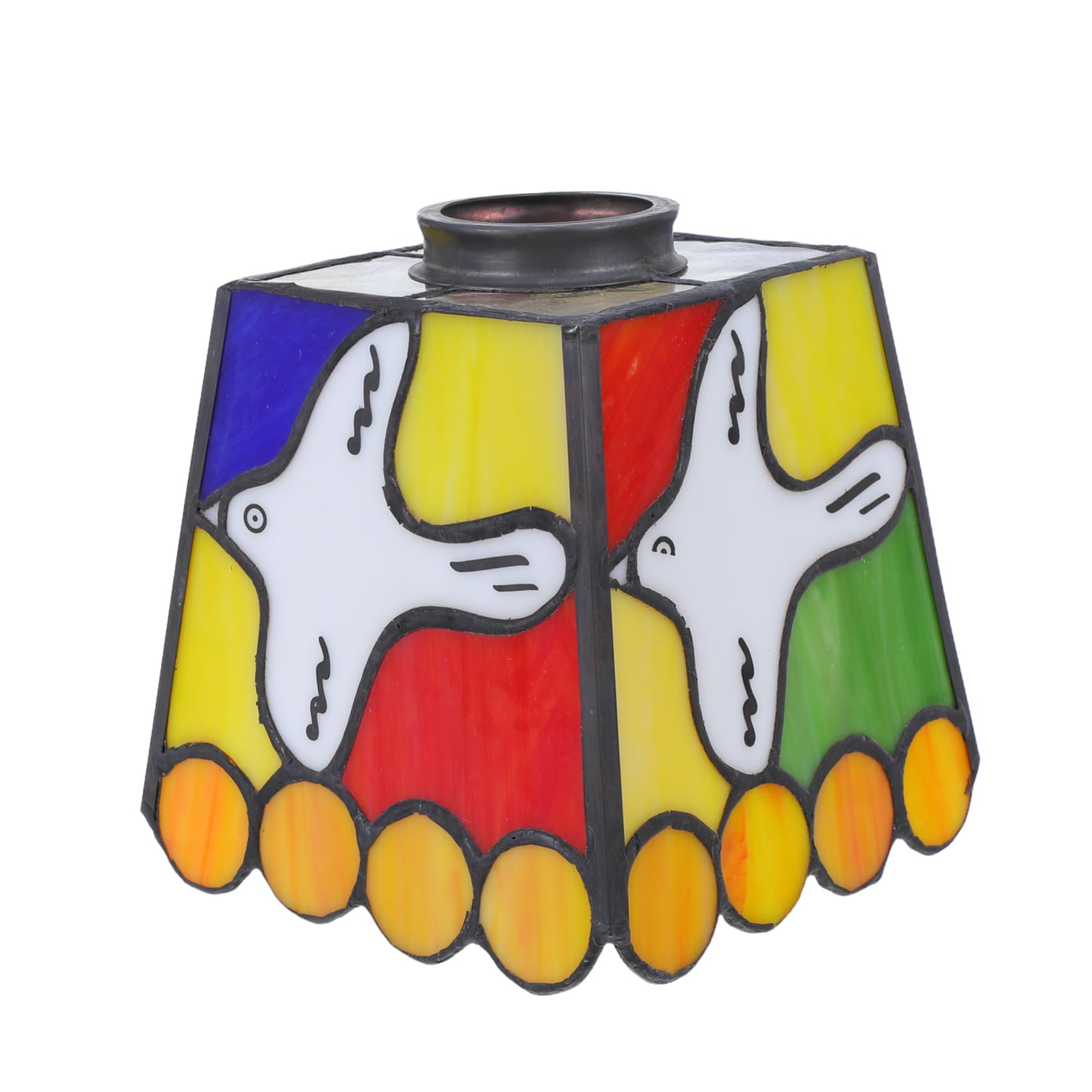 Paralume per Lampadario in Vetro Quadrato Colomba, Stile Francese