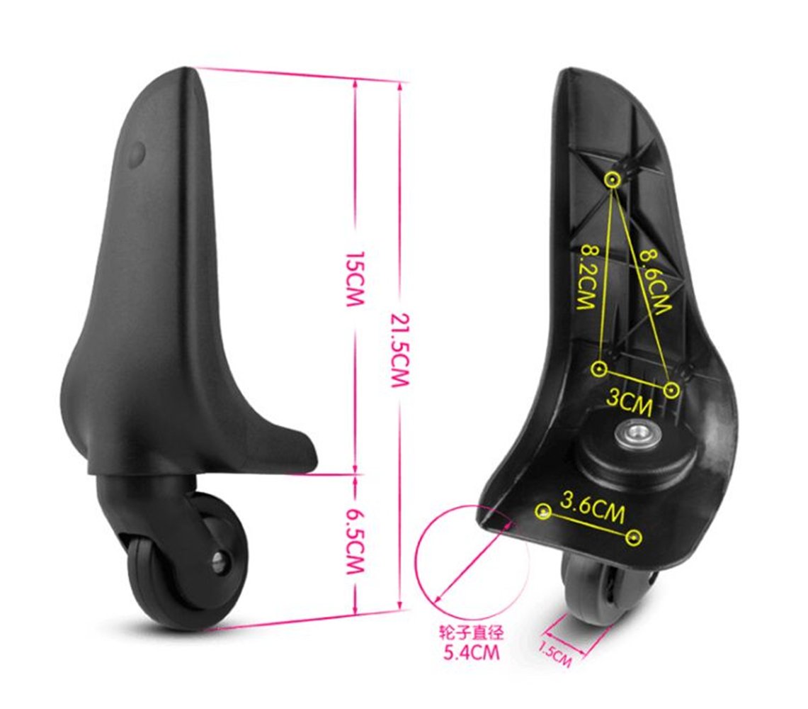 4個セット スピナー ミュートホイール スーツケース用 BW003# (YongFeng) DIY 交換用 荷物ホイール ドローバー