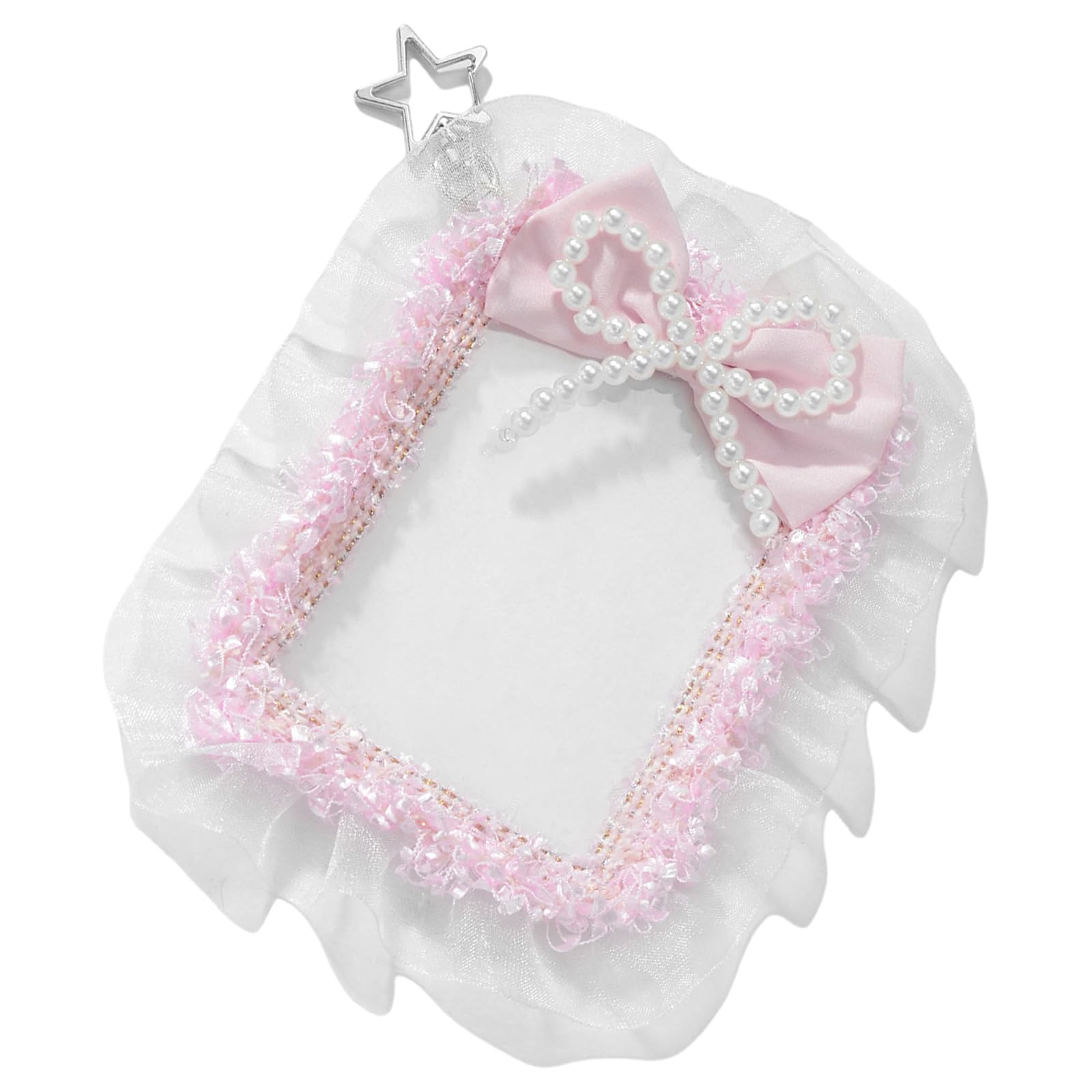 Yanwuwa A Yanwuw Korean Popular Music Photocard Holder With Keychain, Lace Photo Card Sleeve Card Credit Holder Protector Korean Popular Music Photocard Keychain