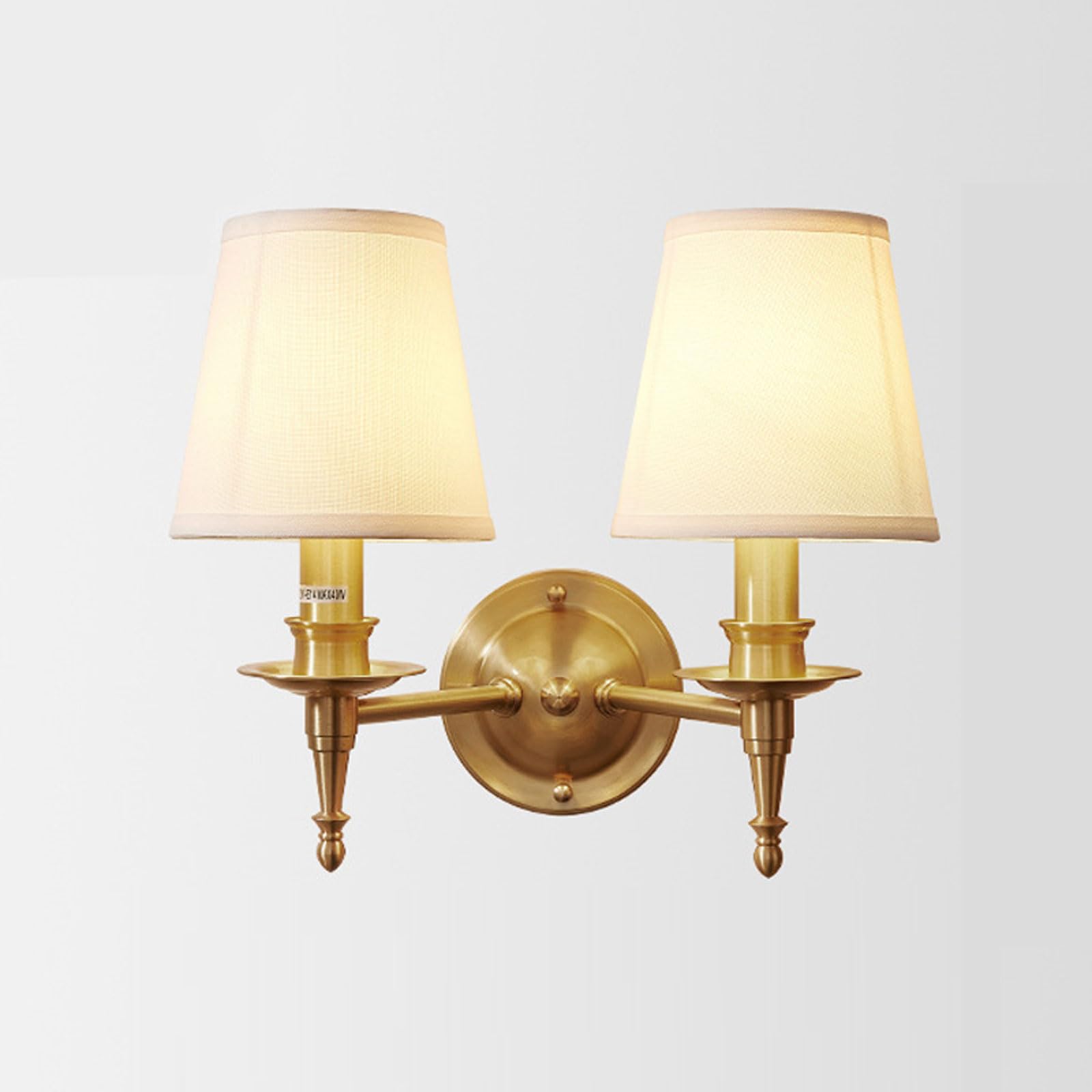 AWEITG European Minimalist Style Wall Lamp - Retro Fabric Shade Indoor Lighting for Home(B)