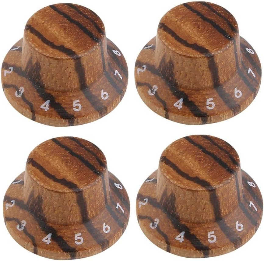 KAISH 4Pack Wood Knobs LP/Strat Style Bell Knobs Guitar