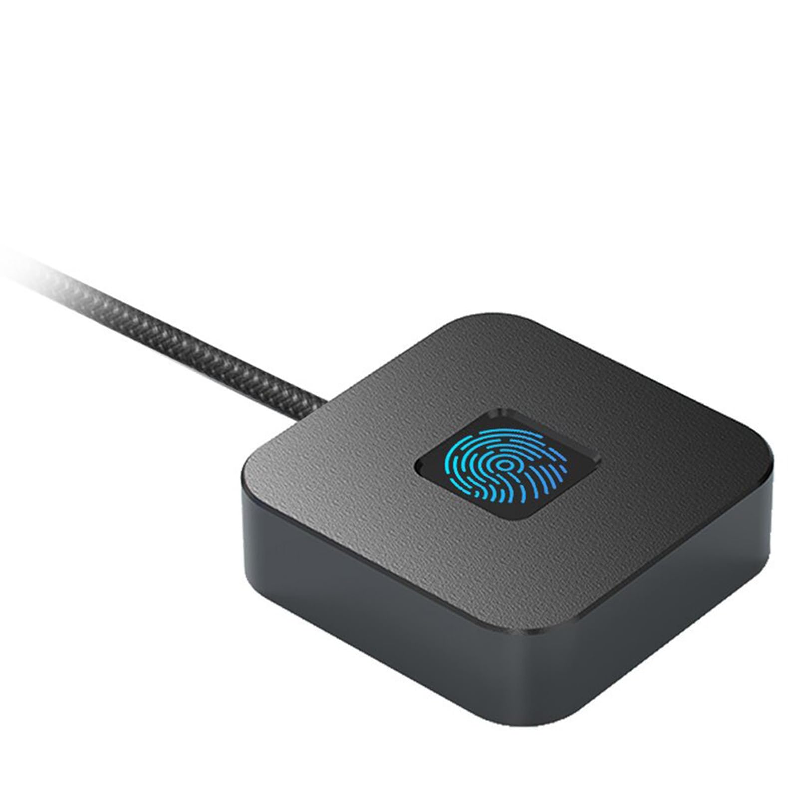 Tosuny Lettore di Impronte Digitali USB Desktop per Wins 10/11 Hello, Dongle per PC per Scanner Biometrico di Impronte Digitali, Tocco a 360° e Corrispondenza Biometrica Rapida, Chiave di (BLACK)