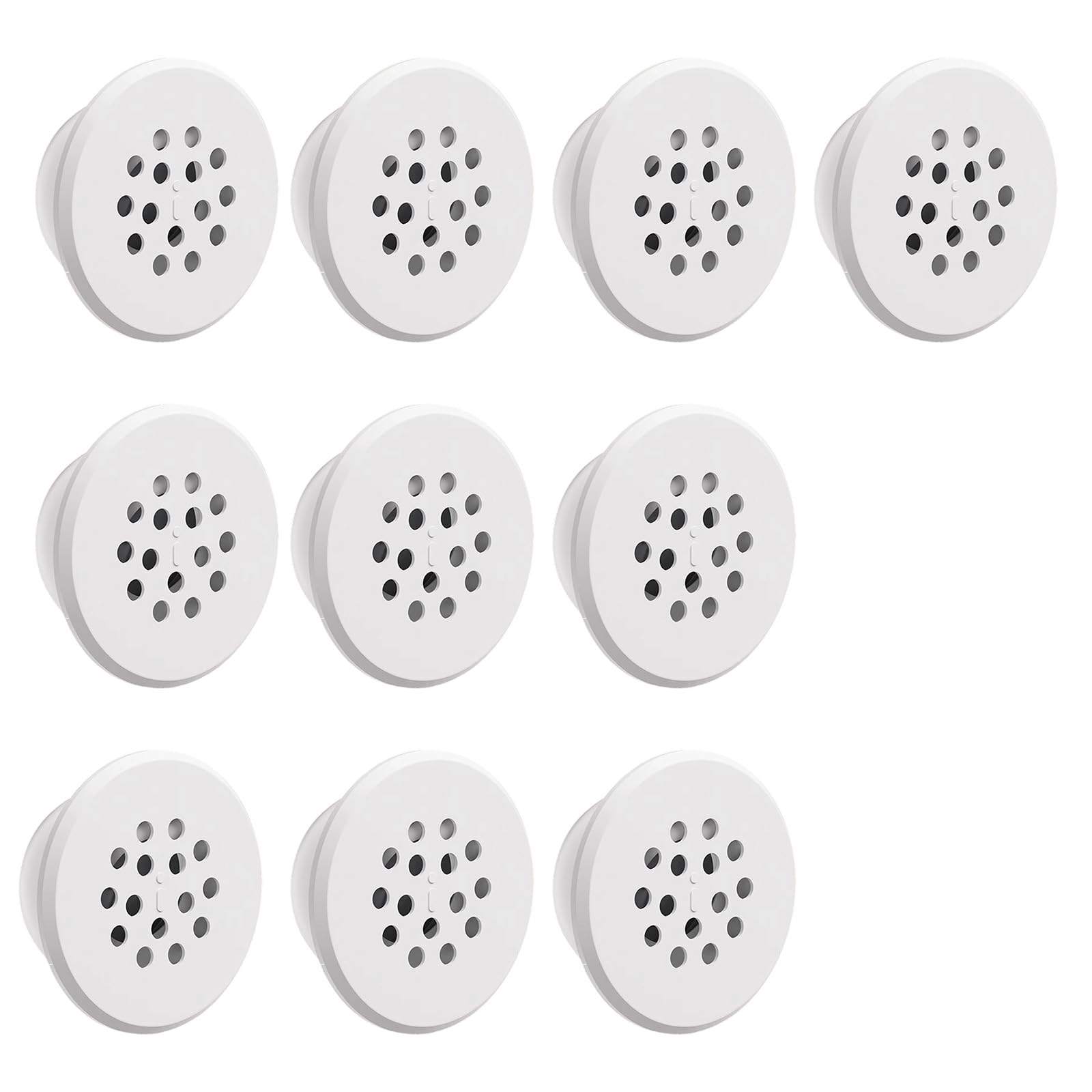 Nvoqilin White Easy Install Decorative Sink Stoppers Overflow Holes Enhancing Bathroom Aesthetics Pack Of 10 Silicone Abs Plugs