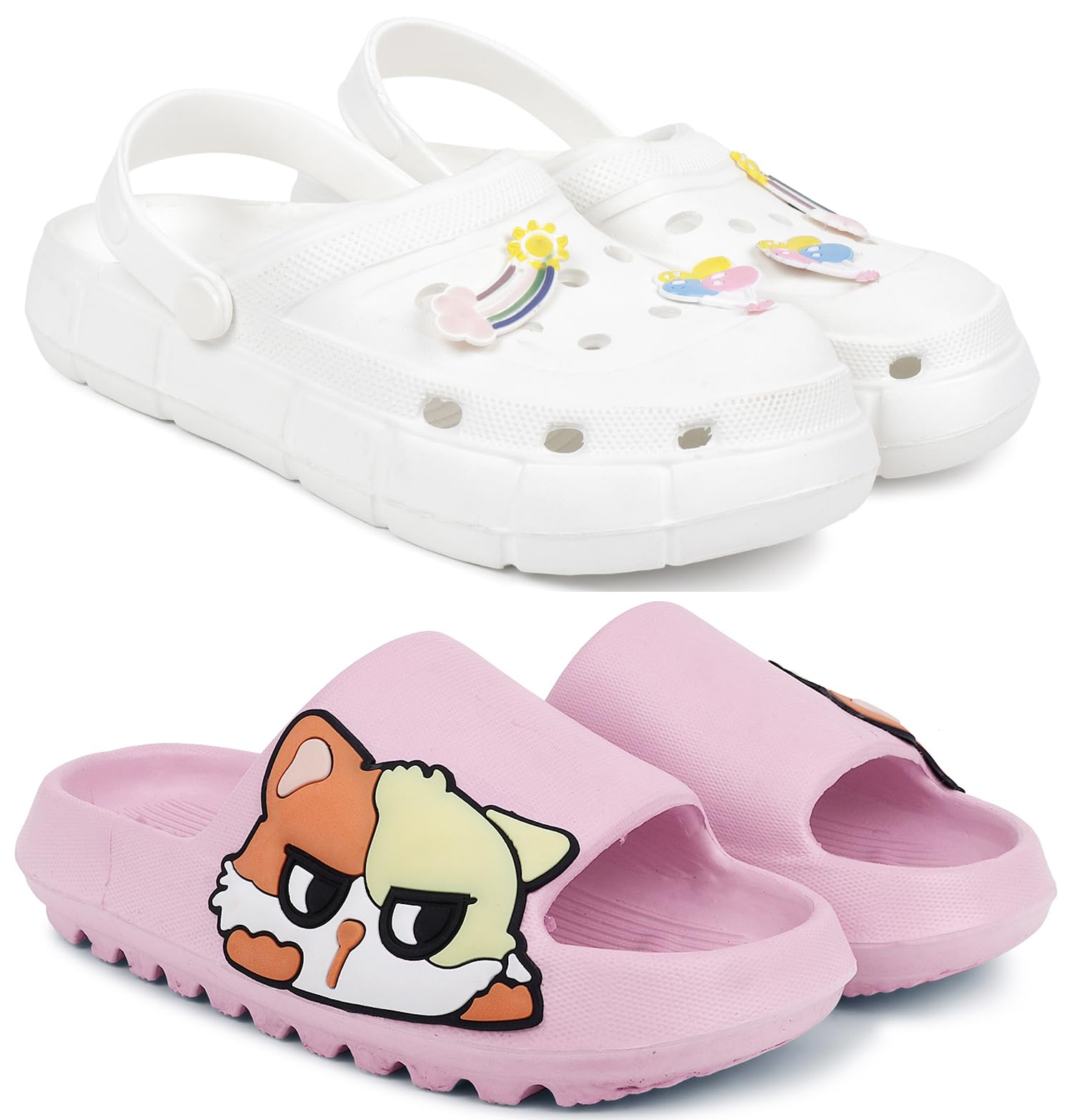 pampy angel Combo Pack of 2 Slipper/Flip Flops/Slides/Clogs/Sandals with Adjustable Back Strap for Women (WCL-Ranbo,Pika)-picture-35