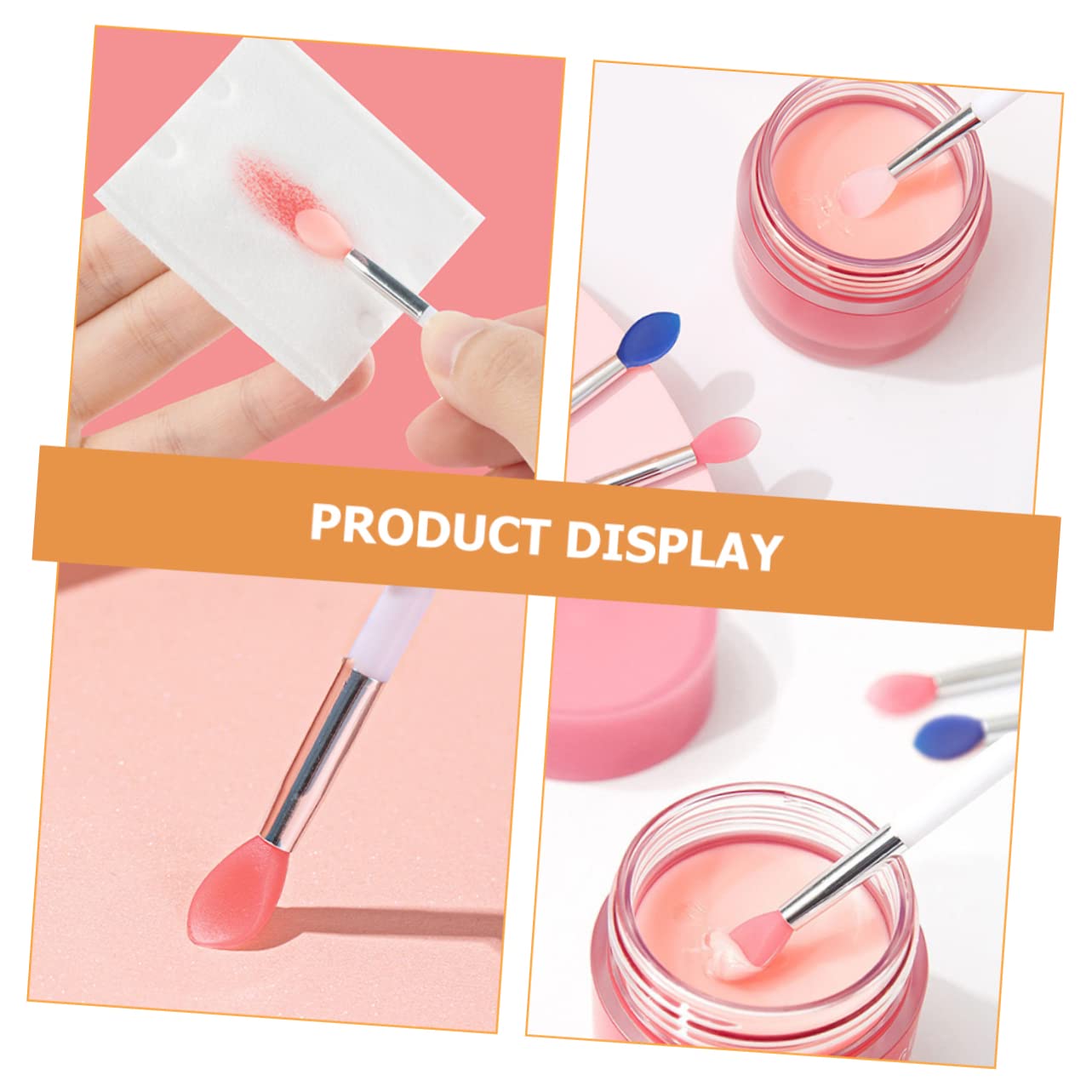 SOESFOUFU 24pcs Silicone Lip Makeup Lipstick Brush Wands Applicator Mask Brush for Women