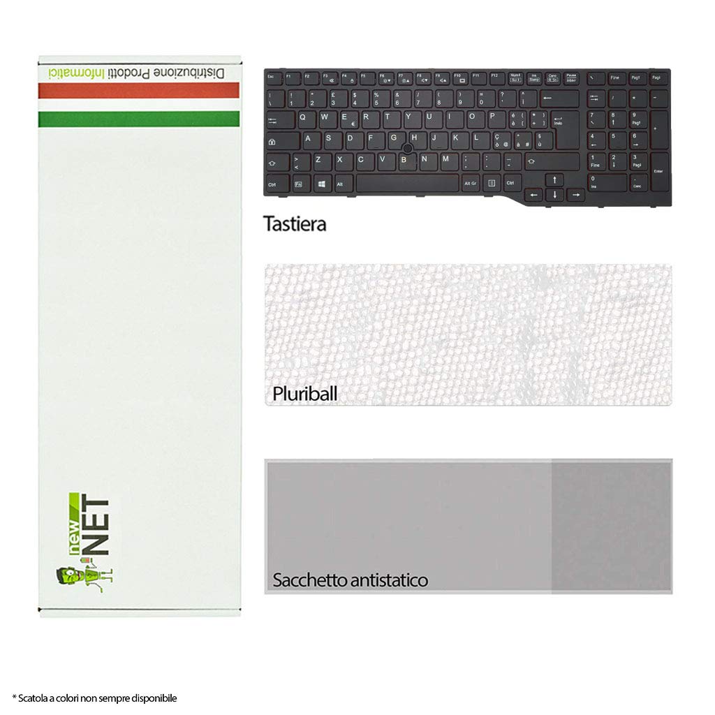 new net Keyboards - Tastiera Italiana Compatibile con Notebook Fujitsu CP690609-01 CP670825-04 CP629309-03671200484 CP691002-XX MP-12S96D0JD85W MP-12S93SUHD85W con Trackpoint