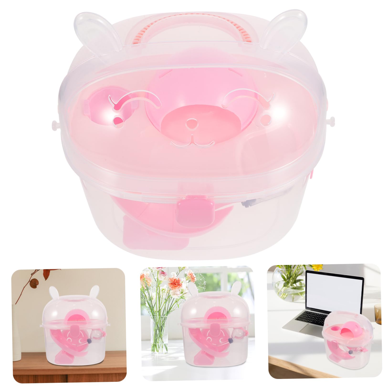 Garneck Portable Travel Cage for Hamster Small Pet Carrier for Outdoor Camping and Travel