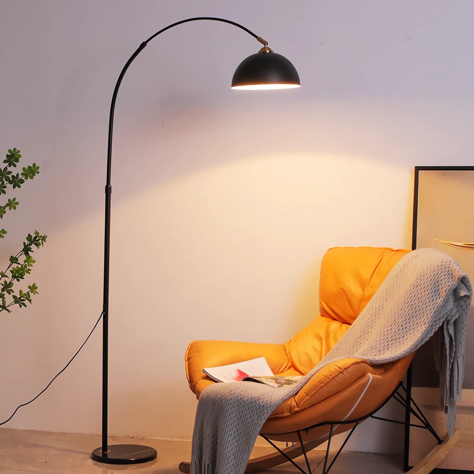LED Floor Lamp,3 Color Dimmable Bright Standing Lamps,Height Adjustable 360° Rotation Lampshade Standing Reading Lamp,Tall Pole Light with Remote Control for Living Room,Bed Room,Office