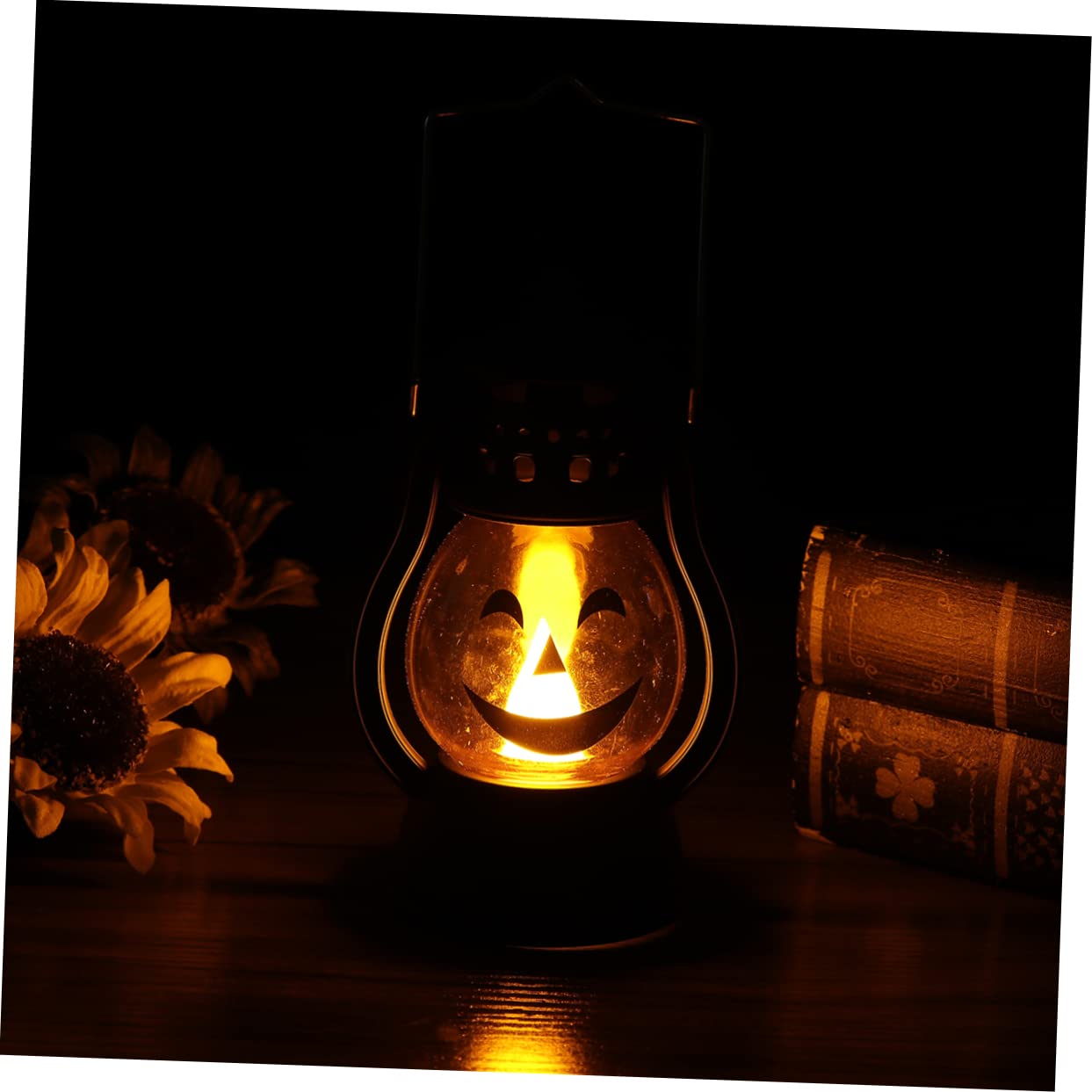 Angoily Halloween Decor Pattern Pumpkin Lantern Ornaments Led Battery-Powered 12 Pack