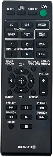 RM-AMU211 Reemplazar Control Remoto Aplicable Para Sony Hi-Fi Sistema MHC-ECL99BT MHC-ECL77BT HCD-ECL77BT HCD-ECL99BT SS-WG919IP SS-WEC99BT RM-AMU211 Reemplazar Control Remoto Aplicable Para Sony Hi-Fi Sistema MHC-ECL99BT MHC-ECL77BT HCD-ECL77BT HCD-ECL99BT SS-WG919IP SS-WEC99BT
