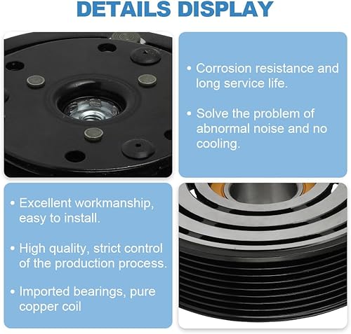 Vista 163 de ECCPP Embrague del compresor de la CA 2003-2008 para el embrague de la CA de Toyota Matrix Corolla 1.8L