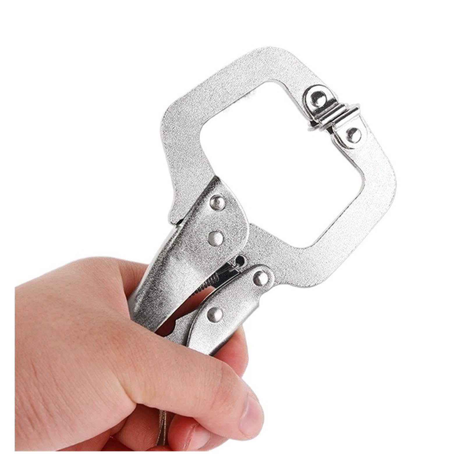 Alicates de bloqueo en forma de C 1 alicate de bloqueo de abrazadera en C de 23 cm, mordaza de acero for soldar, localizador de espiga, mordaza de tornillo ajustable, herramientas manuales(11in)