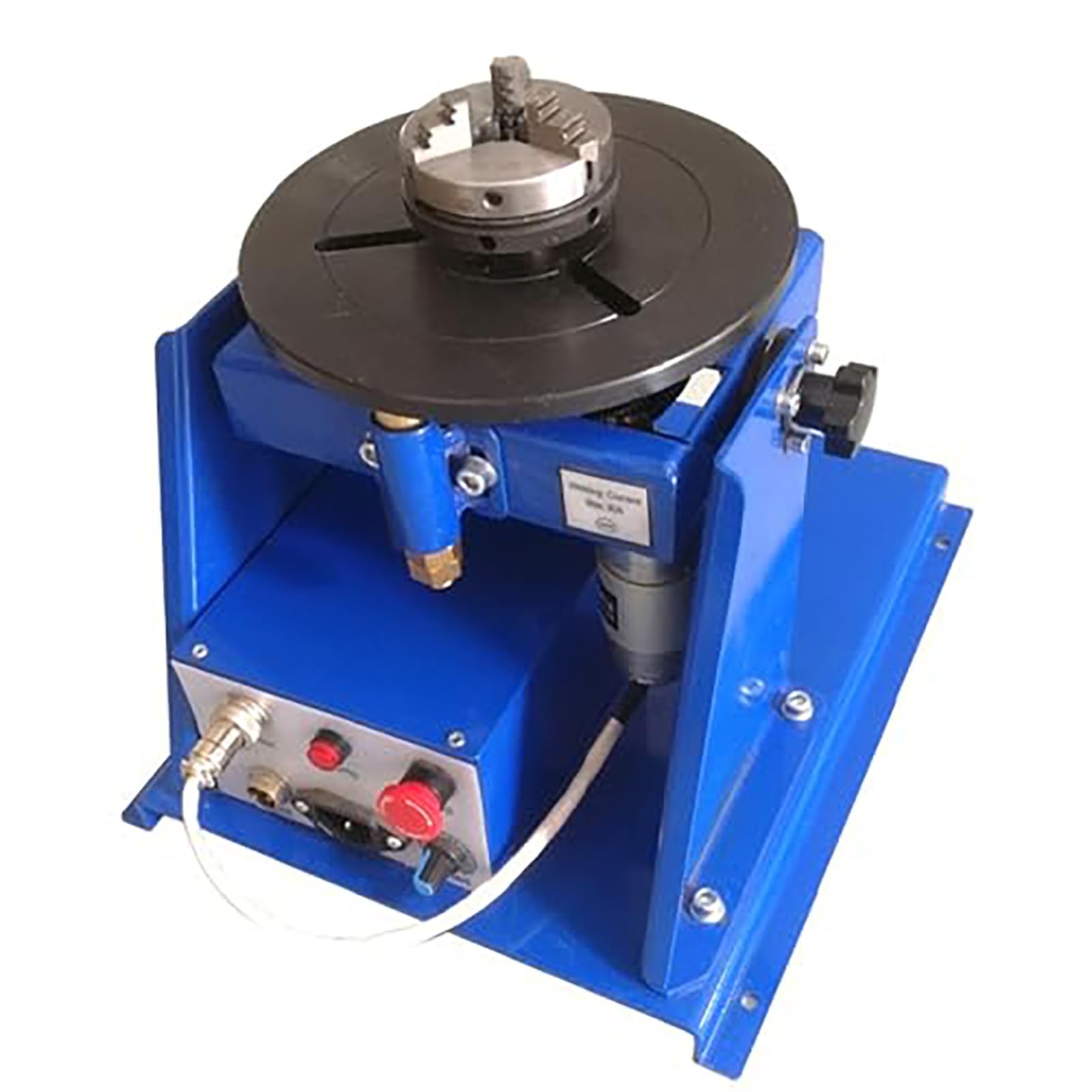 YXZYFPP Welding Positioner Turntable, 10KG Rotary Positioning Table, Angle 0 to 90°, 65/80mm Chuck Rotary Table for Workbench, Heavy Duty for Welding Projects (size_name 80MM chuck)