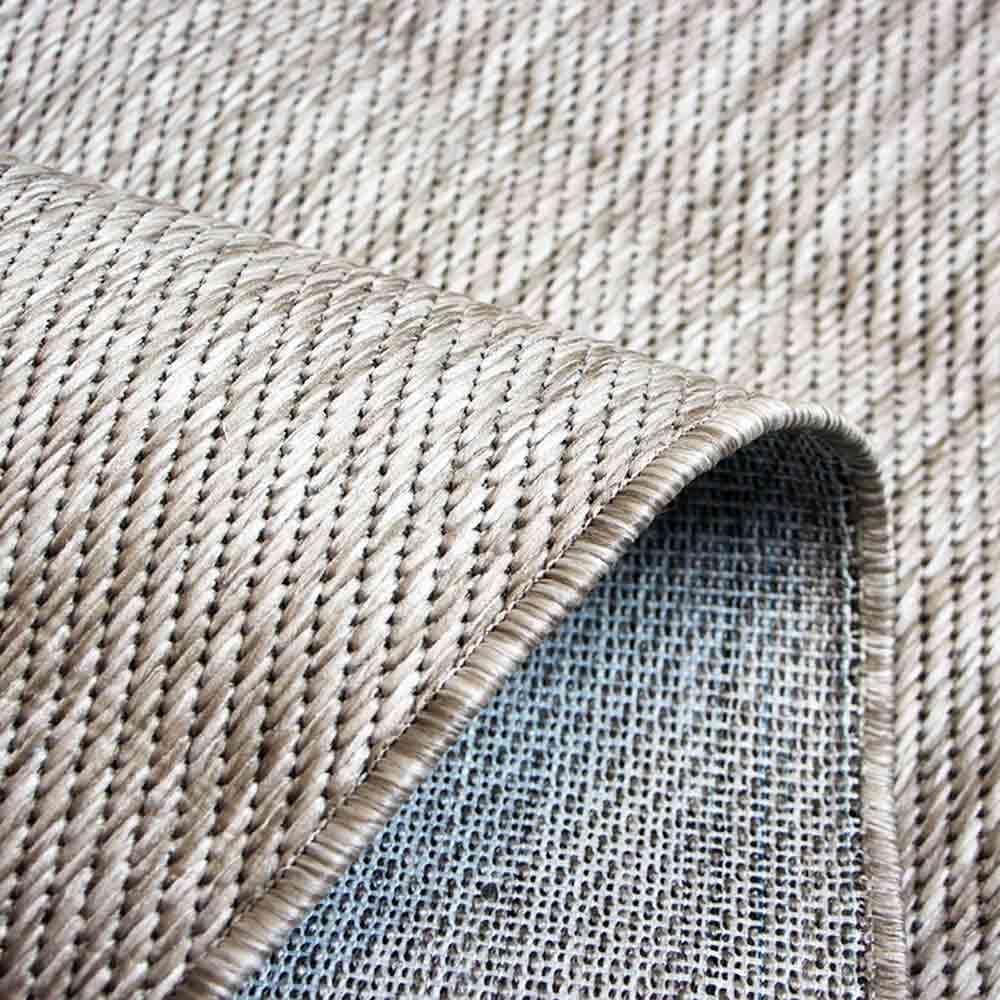 OLIVO.shop Tappeto Esterno Terrazzo e Balcone, Tappeto Interno Esterno in Polipropilene per Giardino e Patio, Antiscivolo, Look Naturale, RESORT (BEIGE, 120x180 cm)